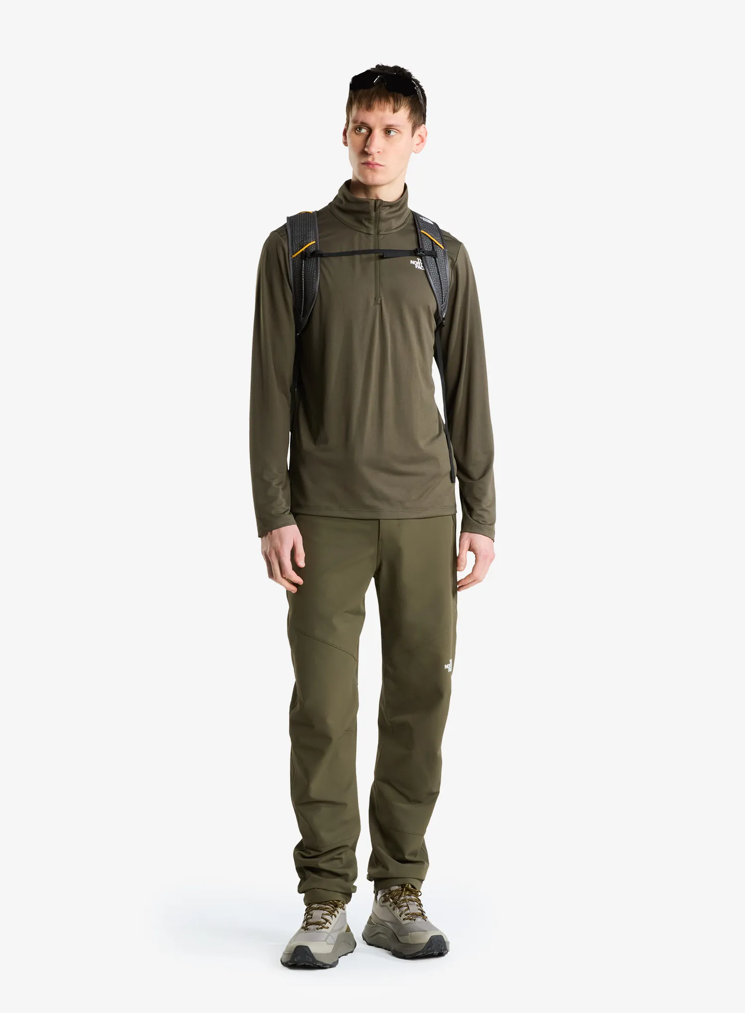 Суичър с цип 1/2 The North Face 24/7 1/4 Zip Tee - new taupe green