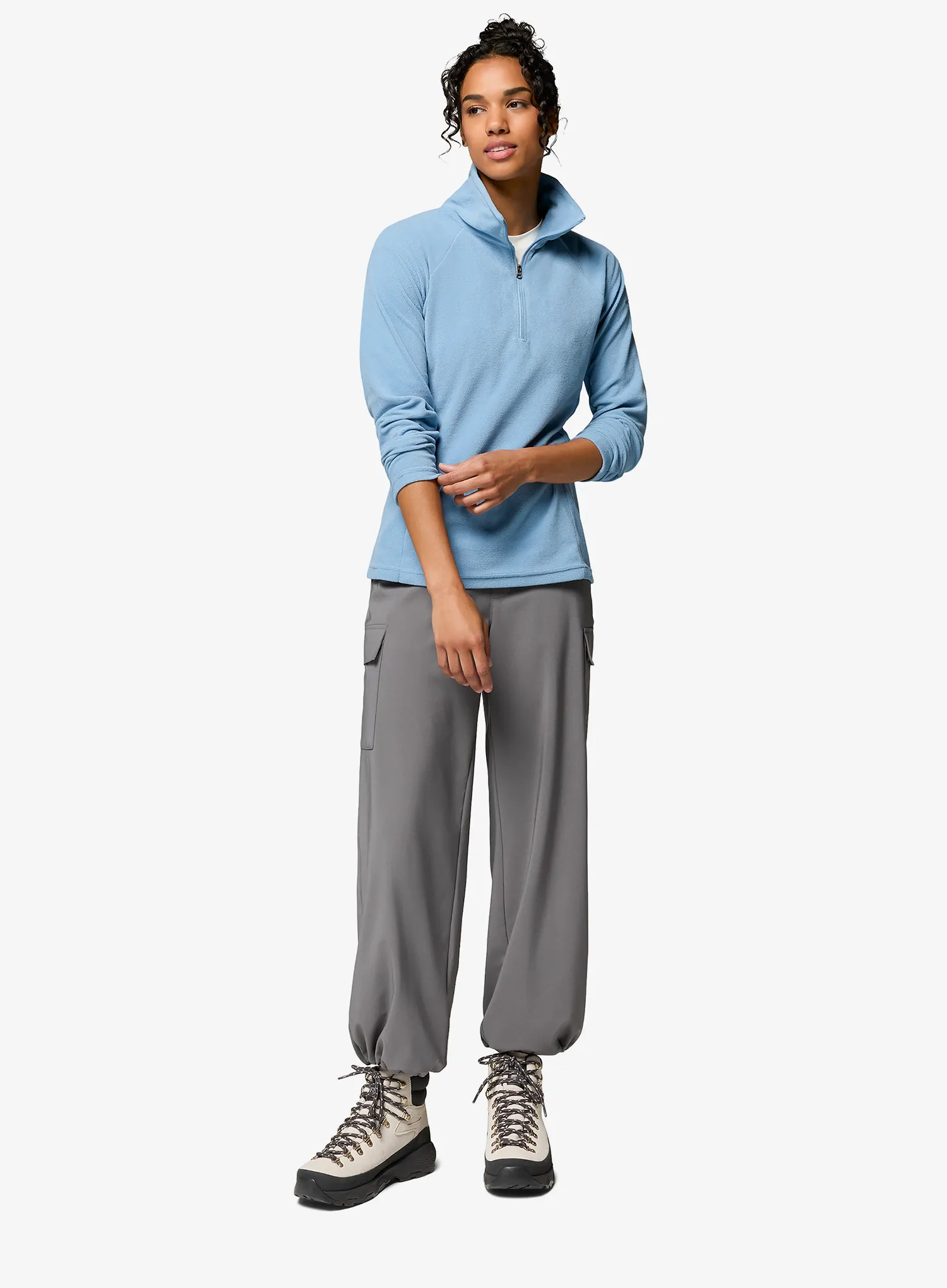 Блузи с цип дамска Columbia Glacial IV 1/2 Zip - rainy day