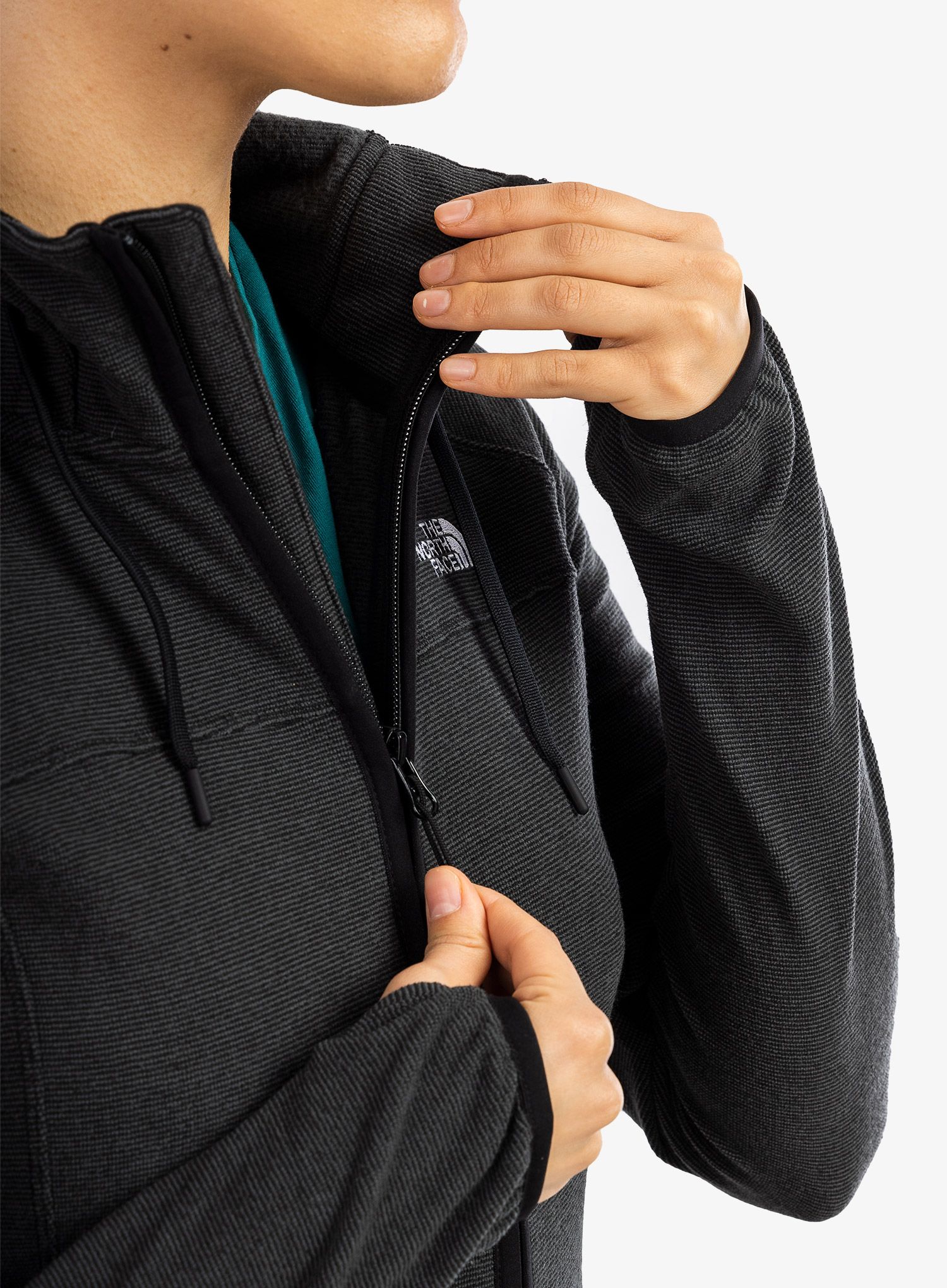 Дамски суичър The North Face Homesafe Full ZIP Fleece Hoodie - tnf black stripe