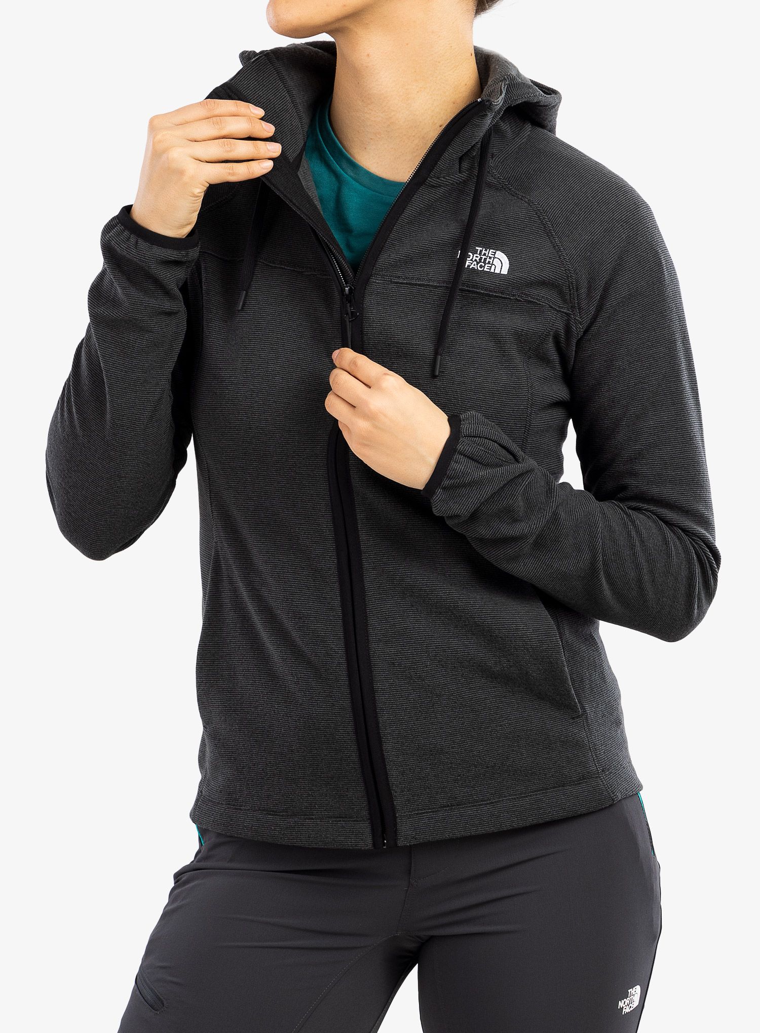 Дамски суичър The North Face Homesafe Full ZIP Fleece Hoodie - tnf black stripe