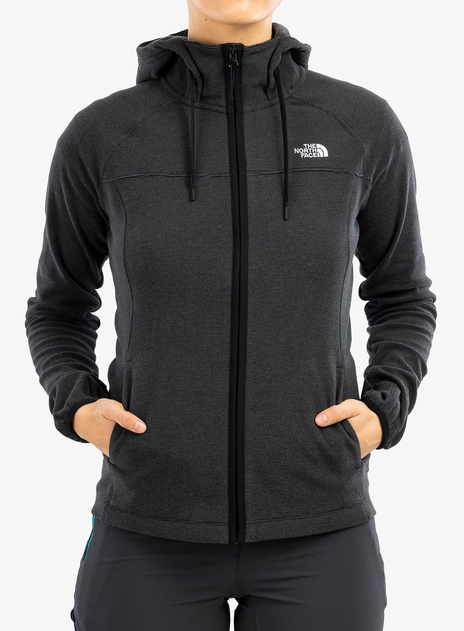 Дамски суичър The North Face Homesafe Full ZIP Fleece Hoodie - tnf black stripe