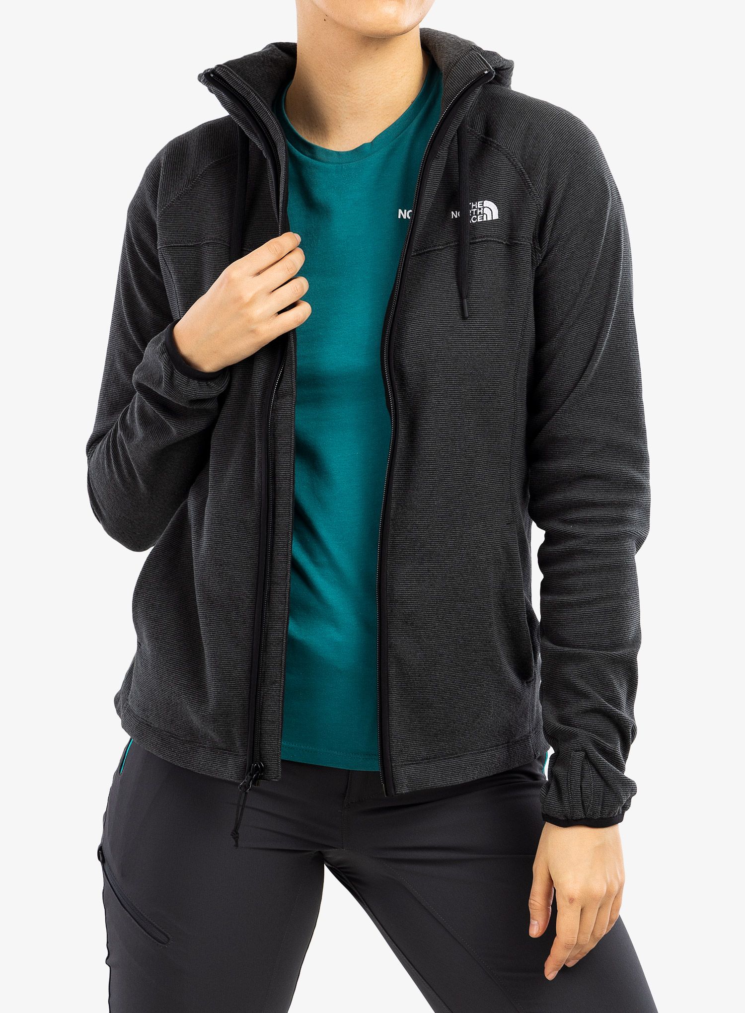 Дамски суичър The North Face Homesafe Full ZIP Fleece Hoodie - tnf black stripe