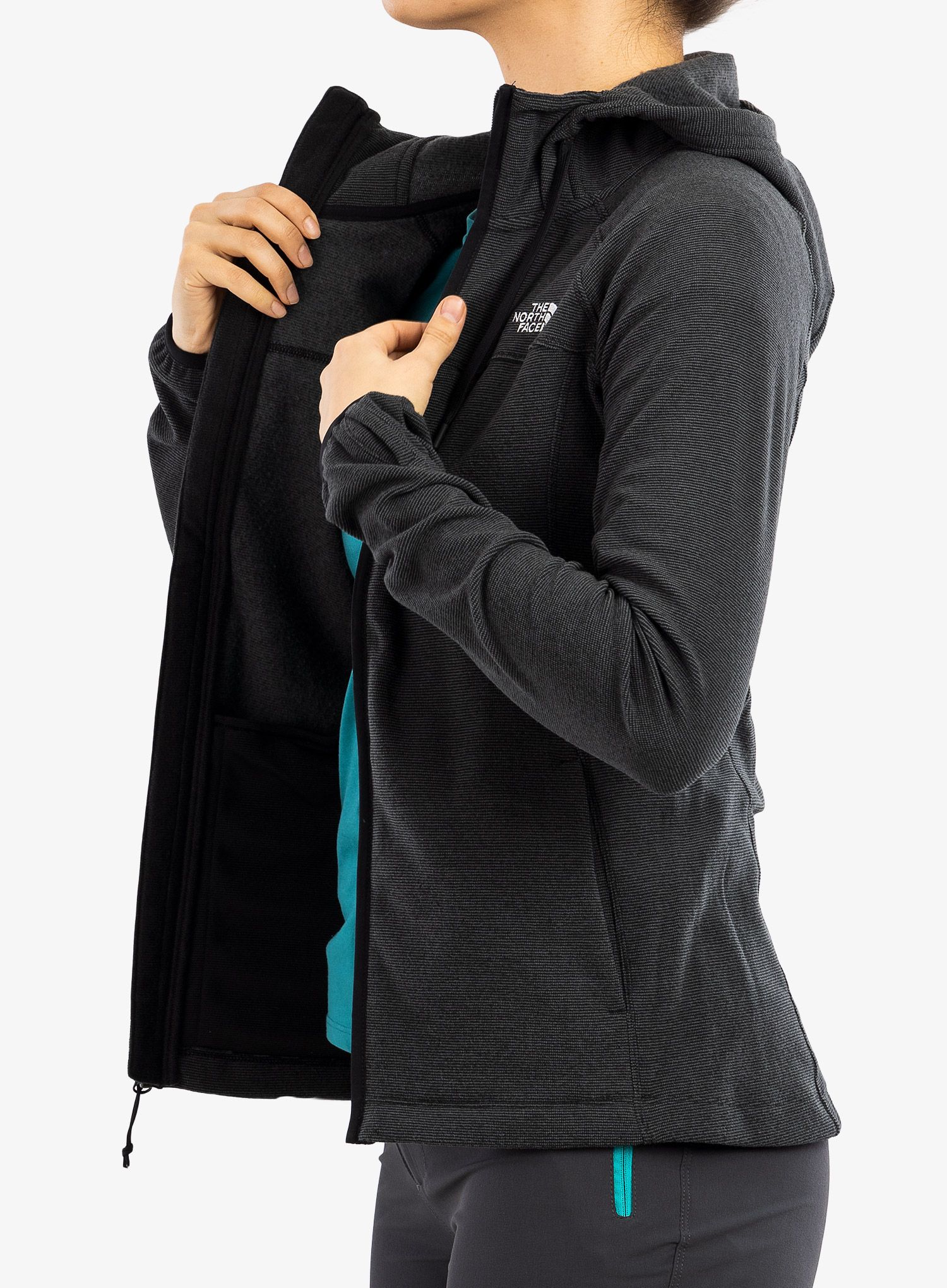 Дамски суичър The North Face Homesafe Full ZIP Fleece Hoodie - tnf black stripe