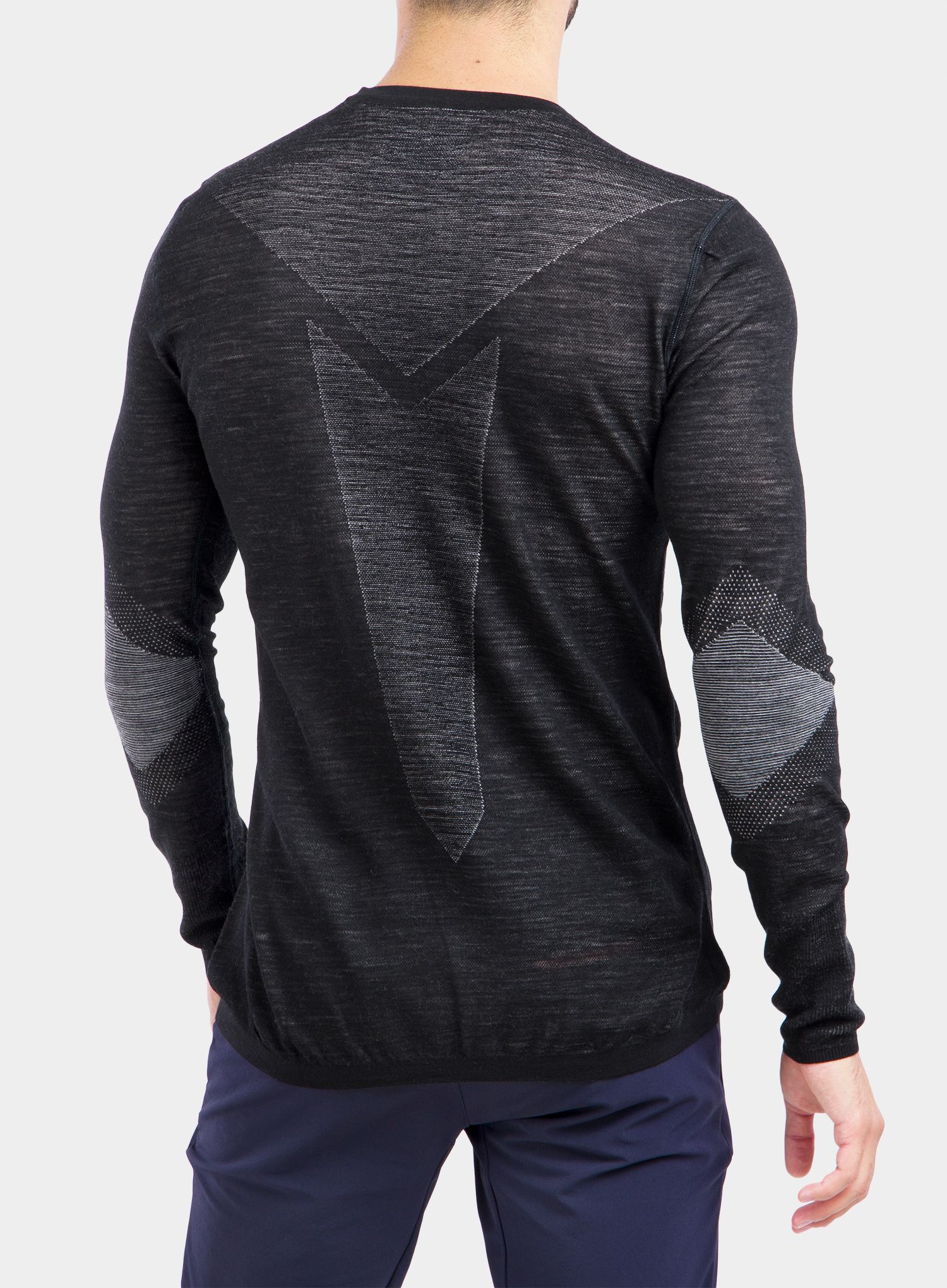 Термоактивен суичър Smartwool Intraknit Merino 200 Crew - black/white