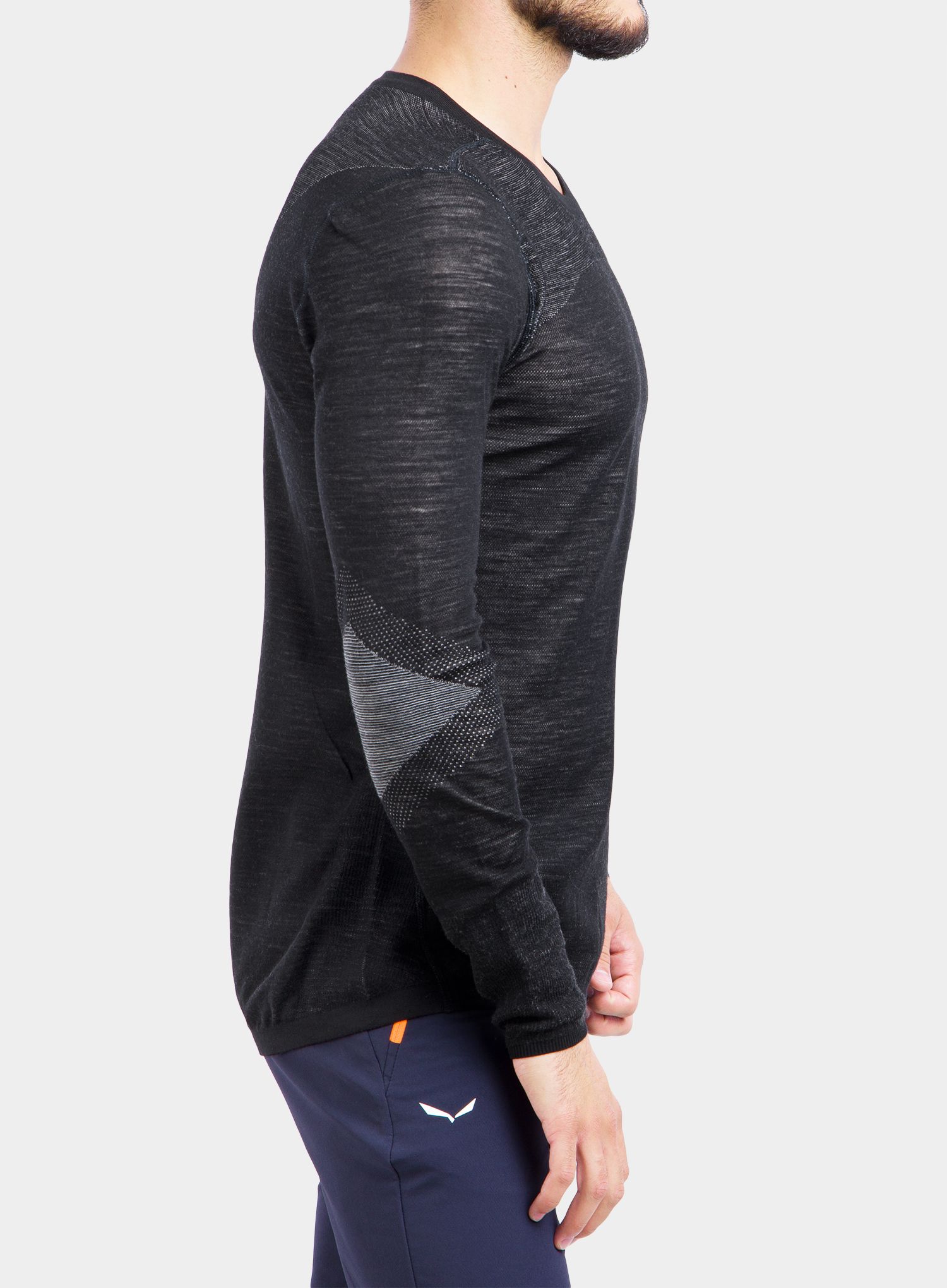 Термоактивен суичър Smartwool Intraknit Merino 200 Crew - black/white