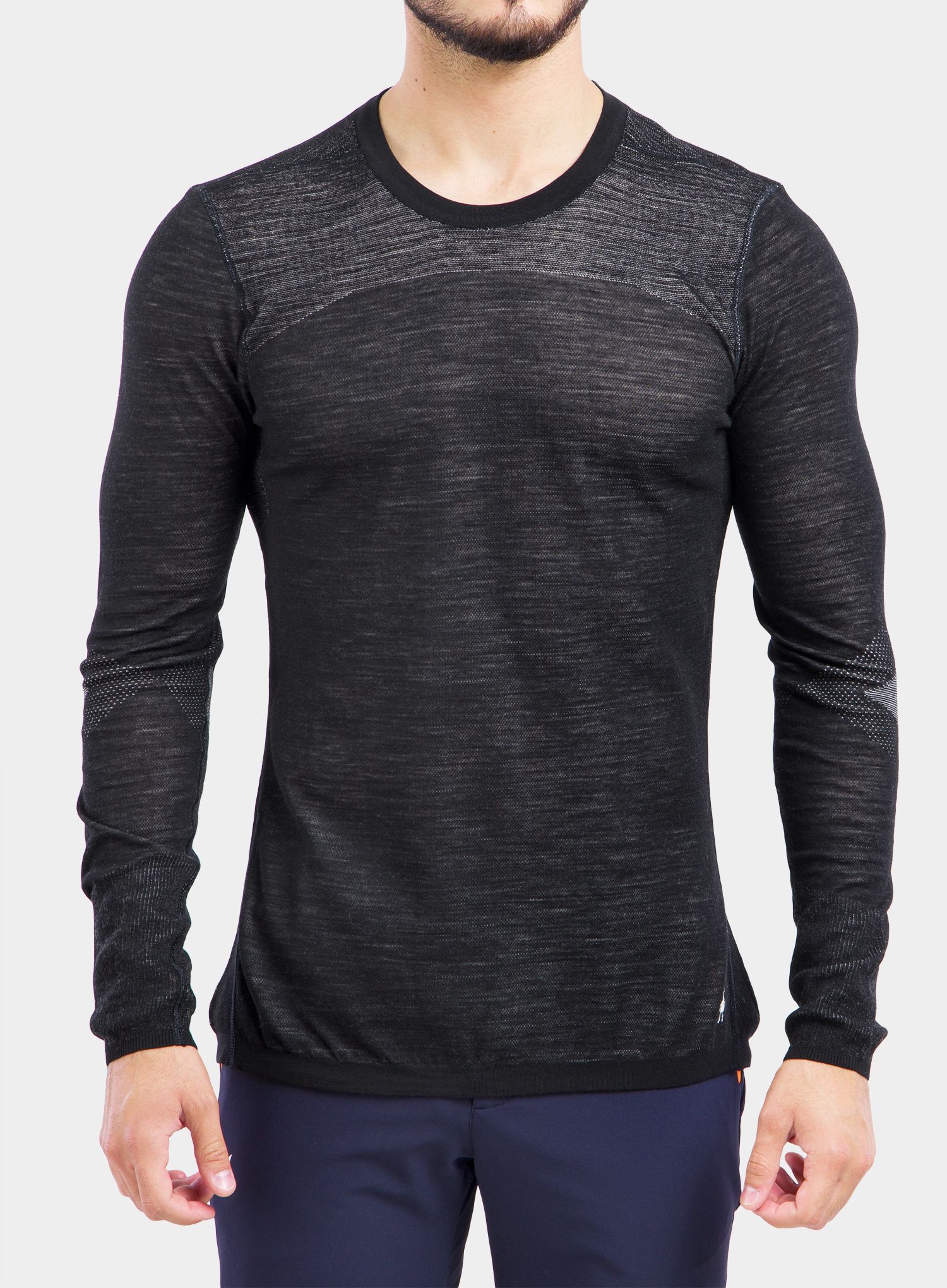 Термоактивен суичър Smartwool Intraknit Merino 200 Crew - black/white