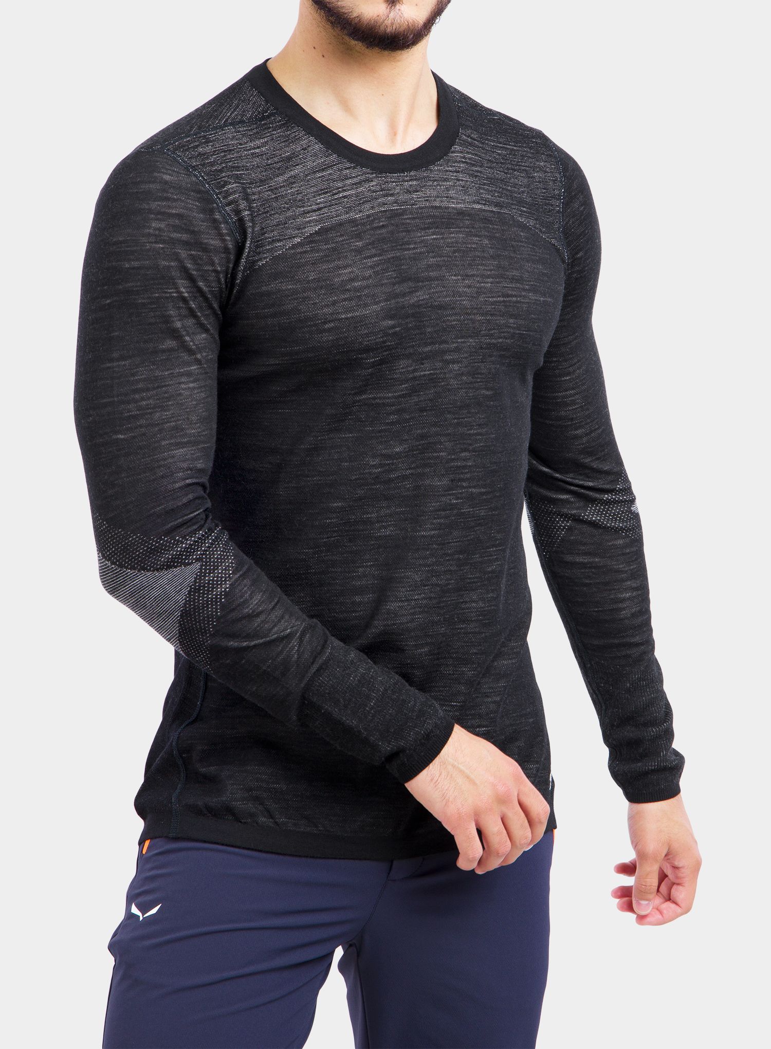 Термоактивен суичър Smartwool Intraknit Merino 200 Crew - black/white