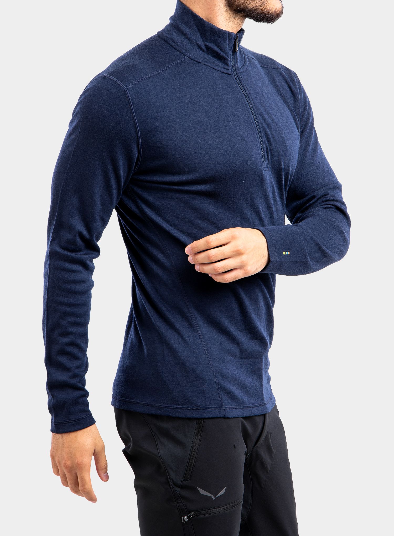 Термоактивен суичър SmartWool Merino 250 Baselayer 1/4 Zip - deep navy