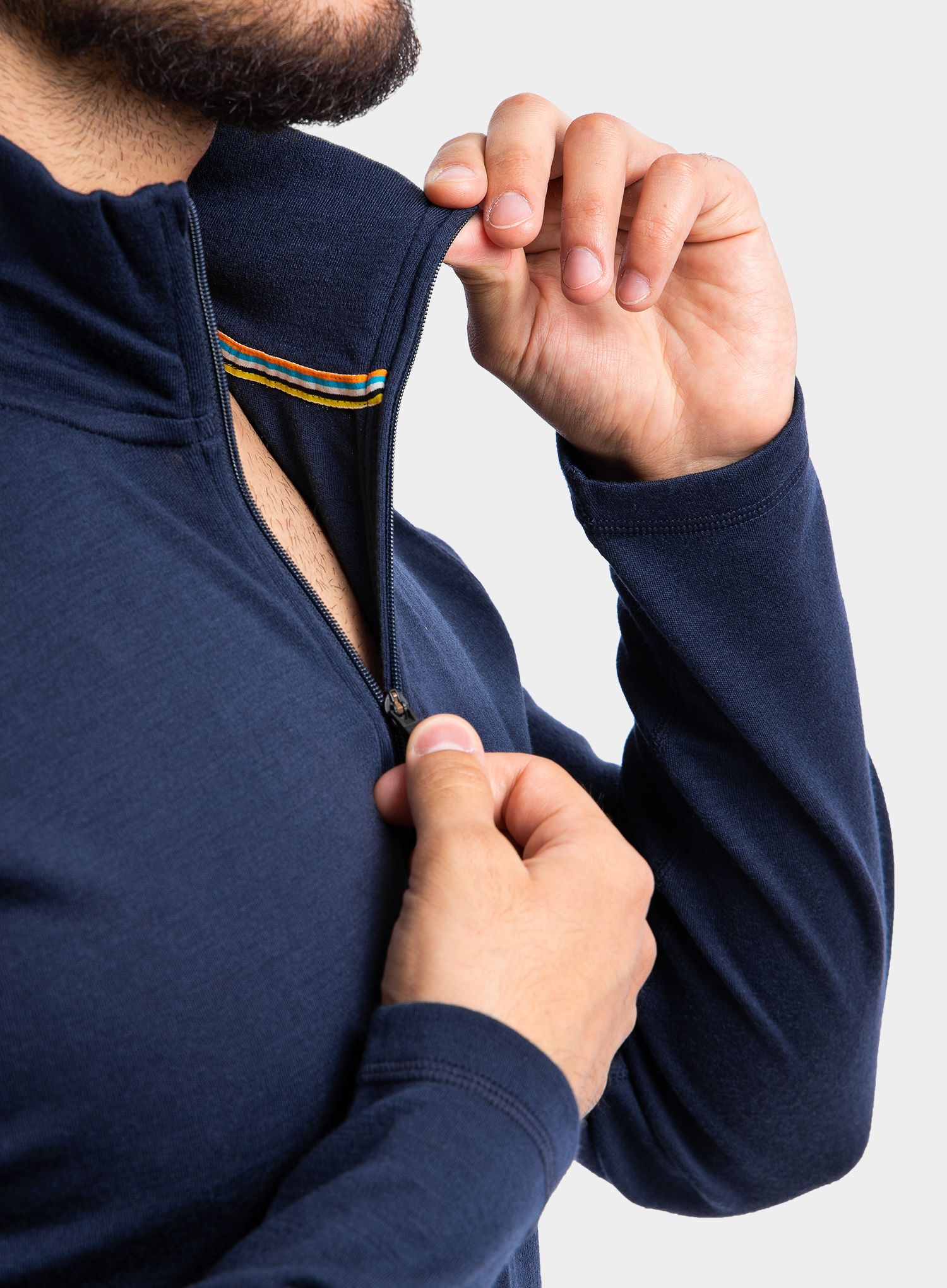 Термоактивен суичър SmartWool Merino 250 Baselayer 1/4 Zip - deep navy