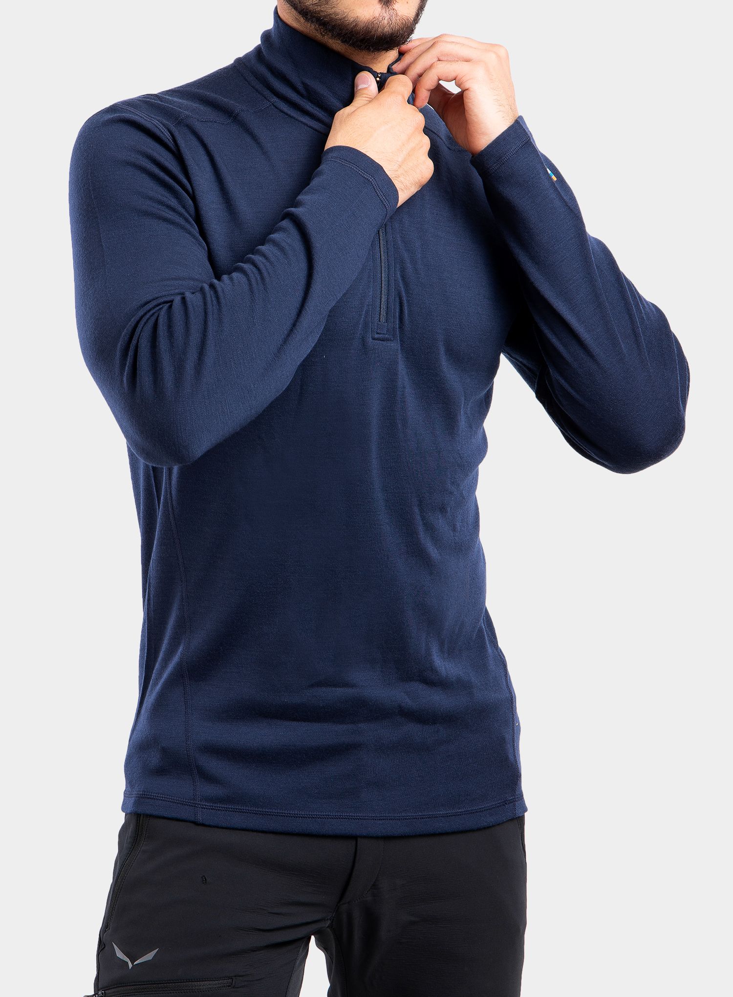 Термоактивен суичър SmartWool Merino 250 Baselayer 1/4 Zip - deep navy