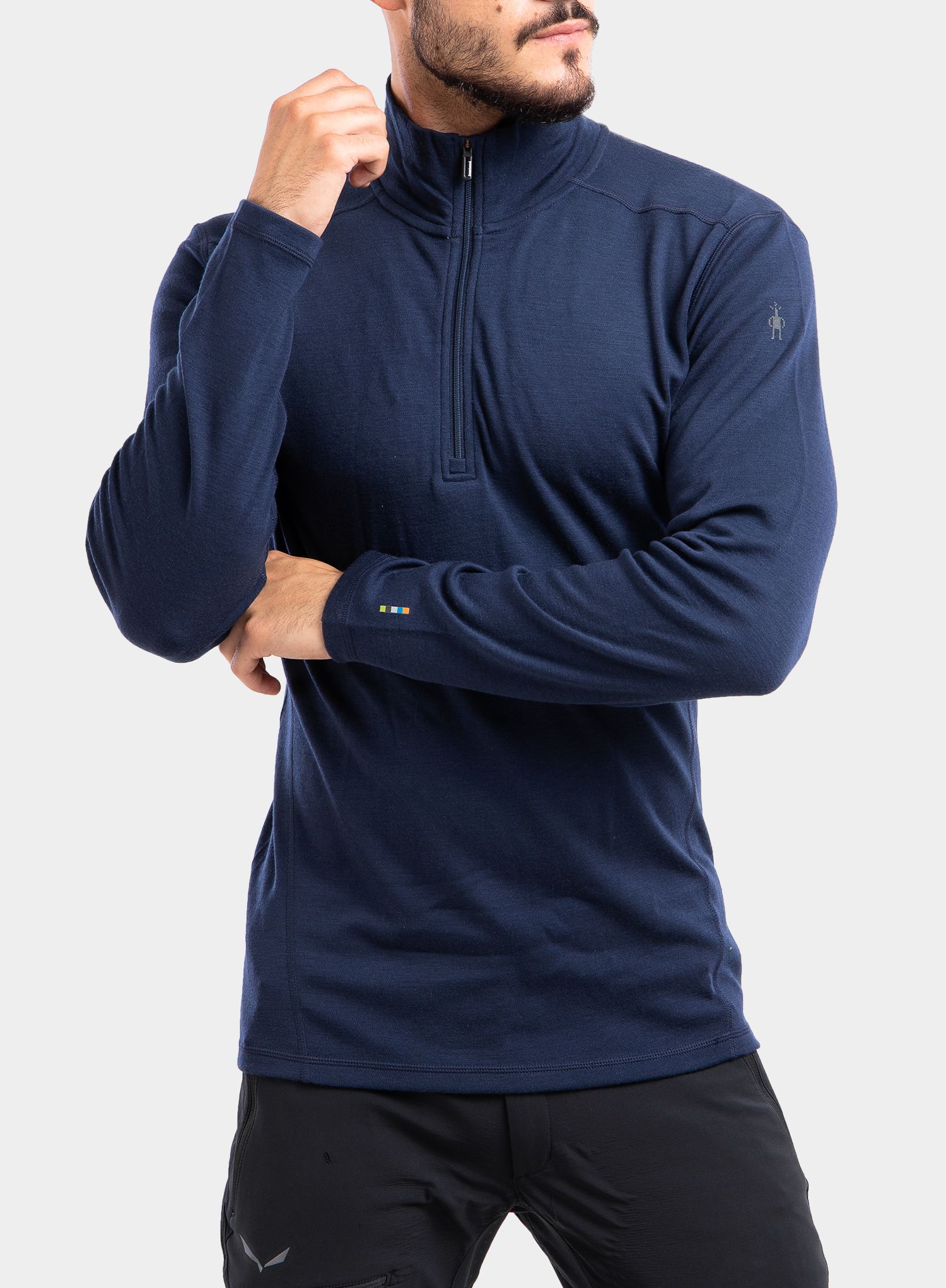 Термоактивен суичър SmartWool Merino 250 Baselayer 1/4 Zip - deep navy