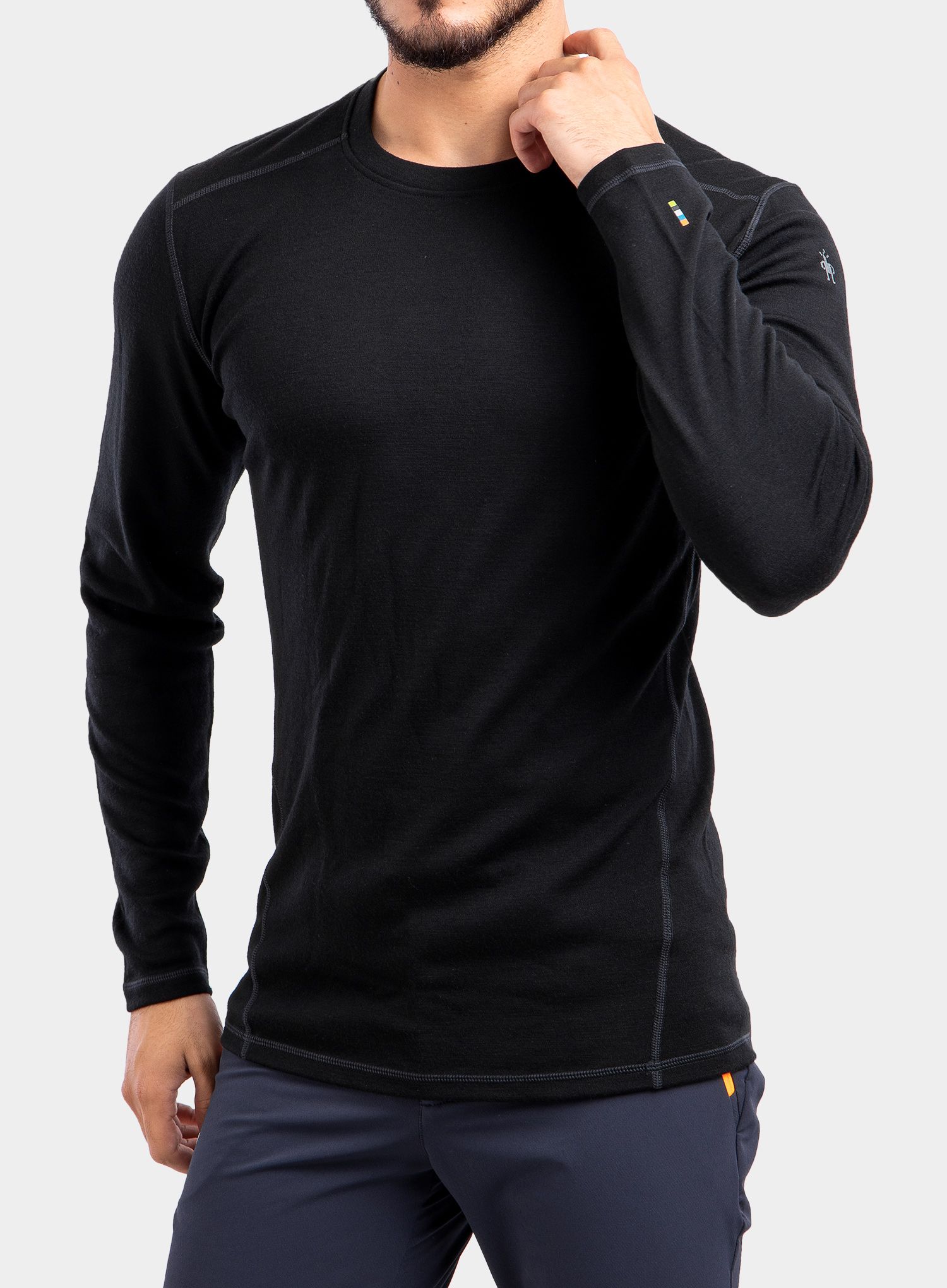 Суичър SmartWool Merino 250 Baselayer Crew - black