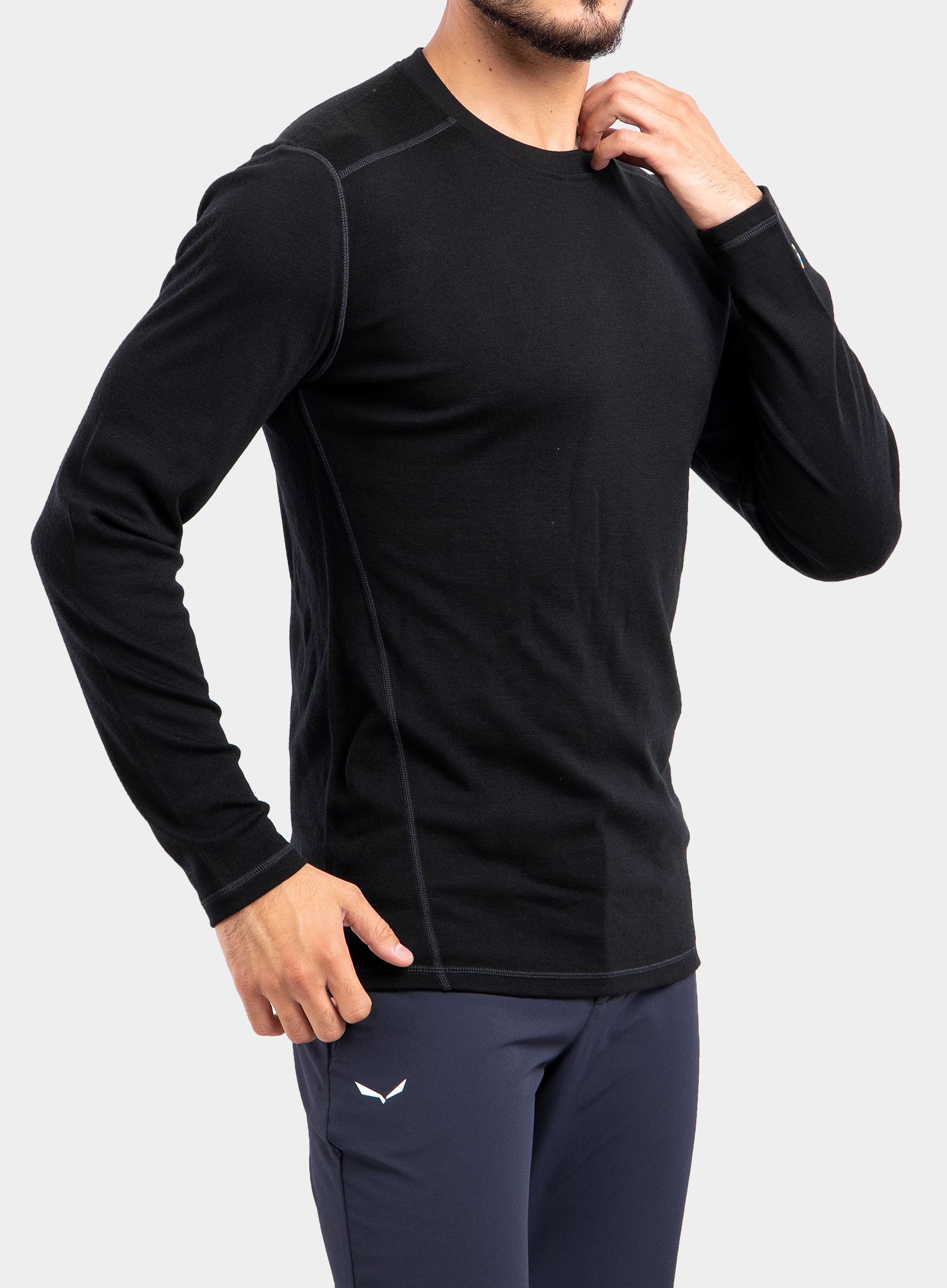 Суичър SmartWool Merino 250 Baselayer Crew - black