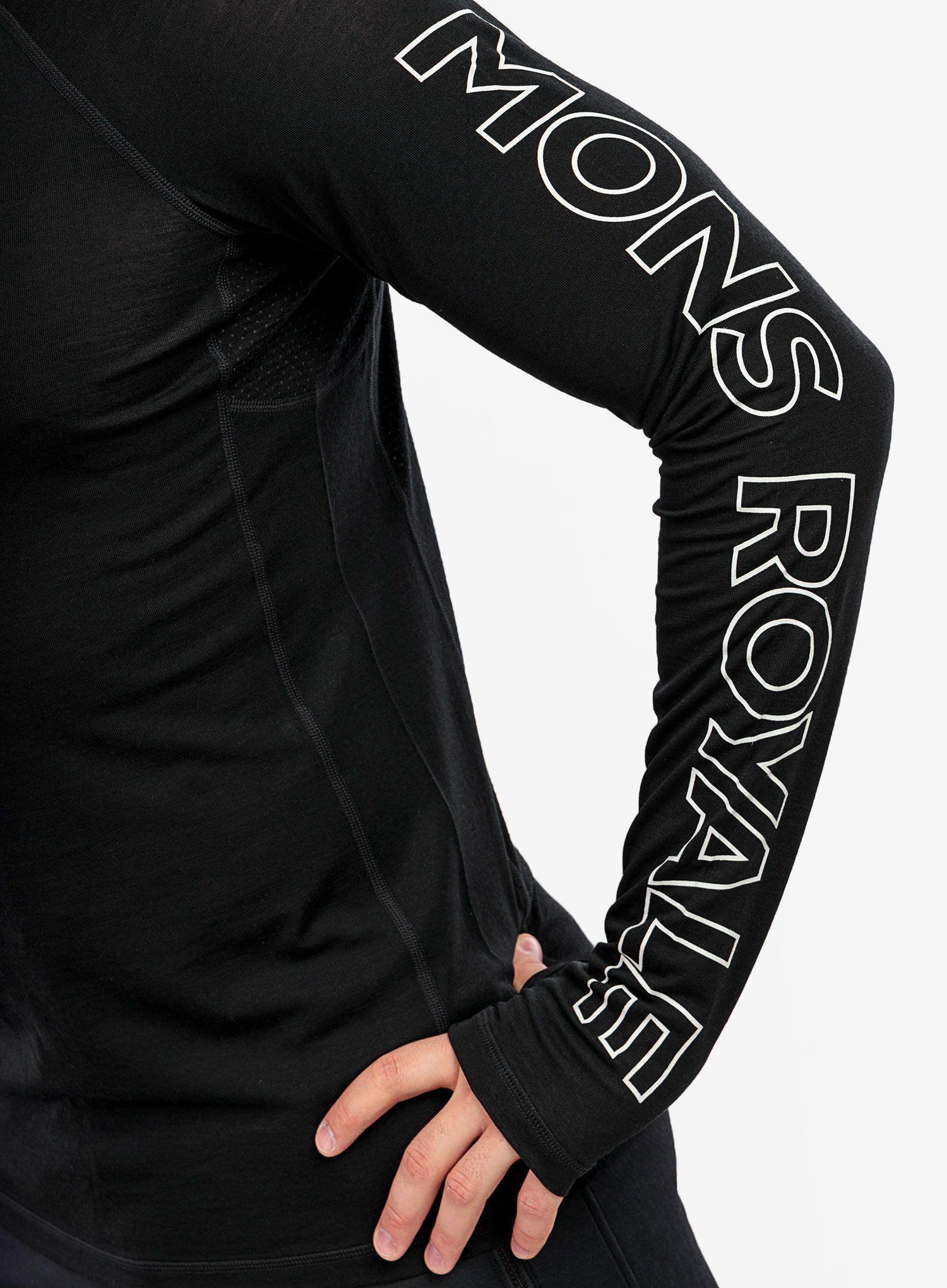 Термоактивен суичър Mons Royale Temple Tech Hood - black