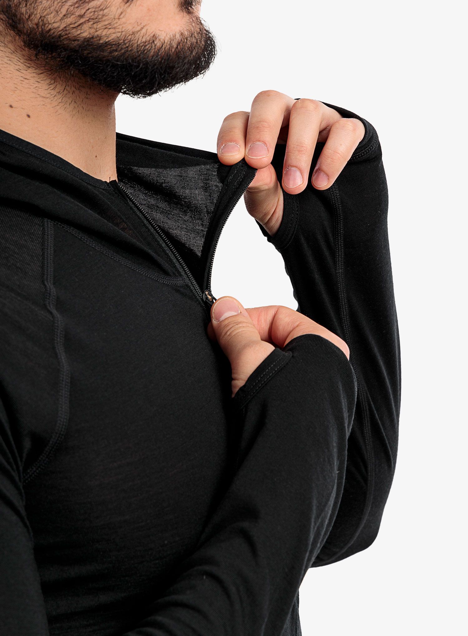 Термоактивен суичър Mons Royale Temple Tech Hood - black