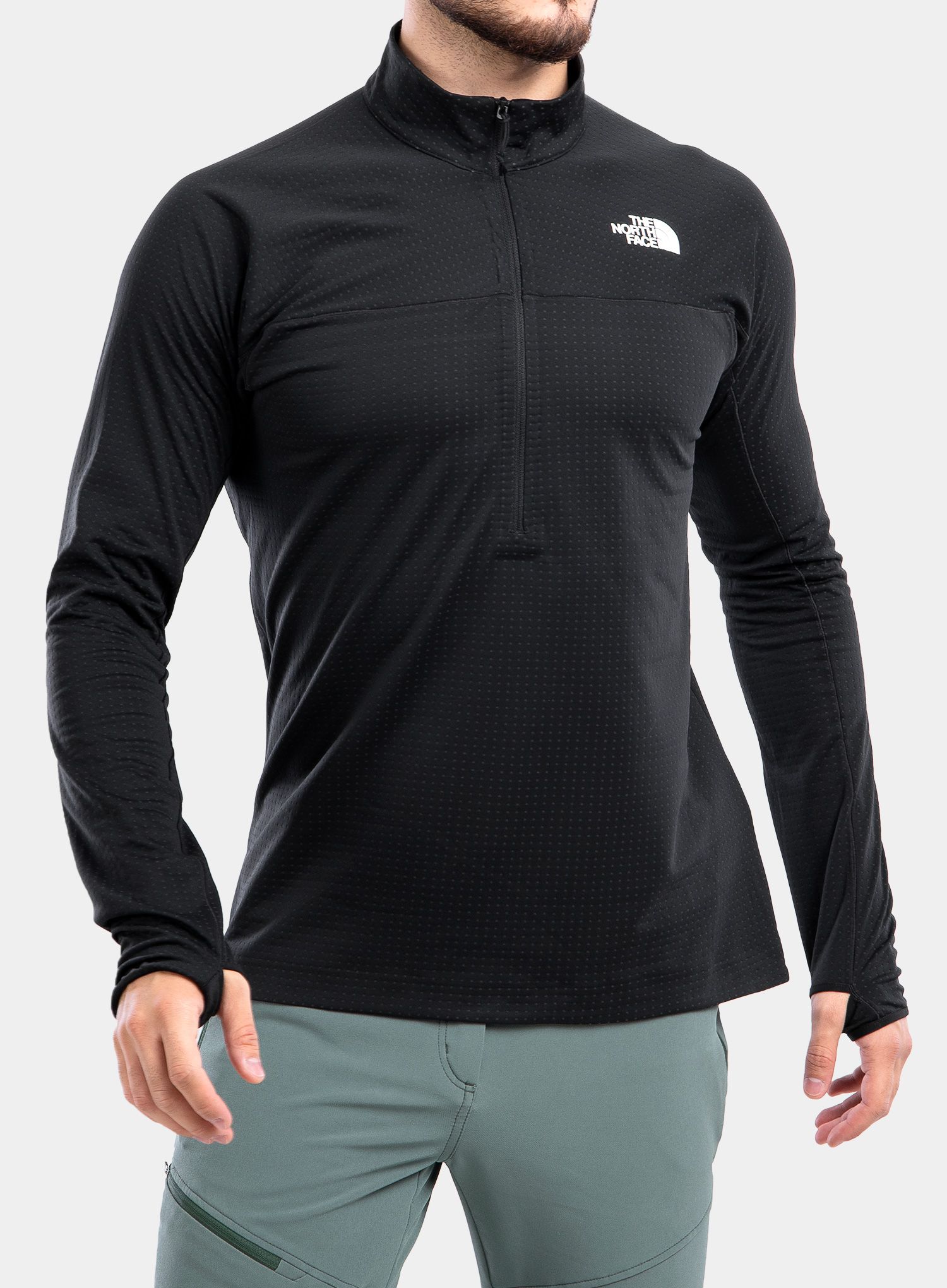 Суичър The North Face Summit Dot Fleece 1/2 Zip - black