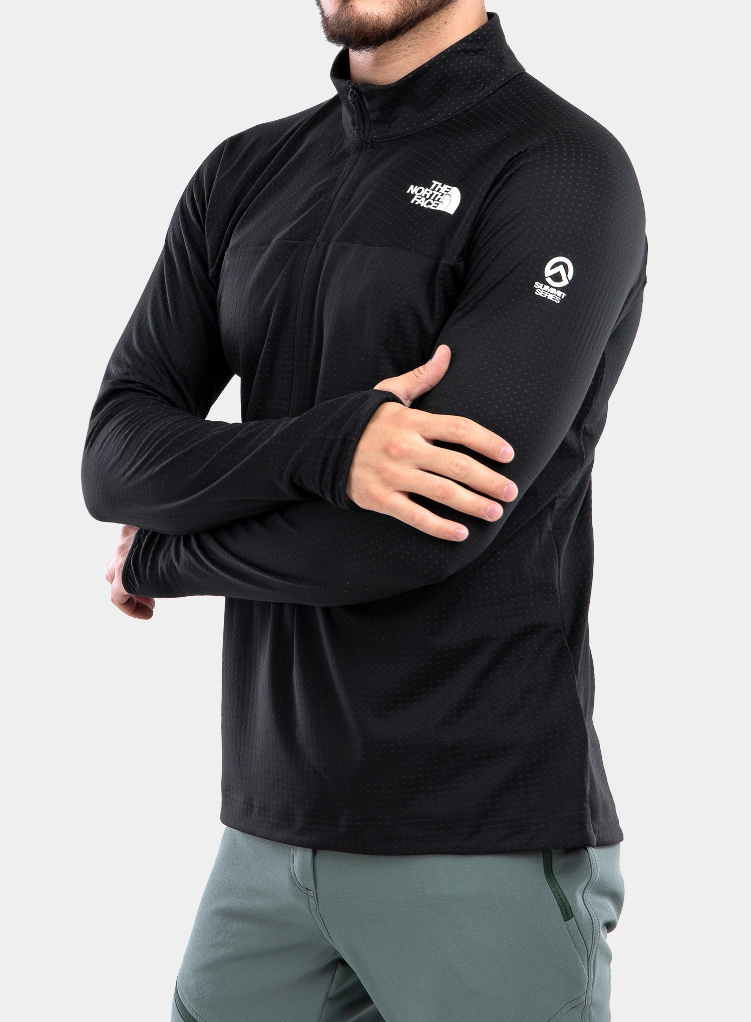 Суичър The North Face Summit Dot Fleece 1/2 Zip - black