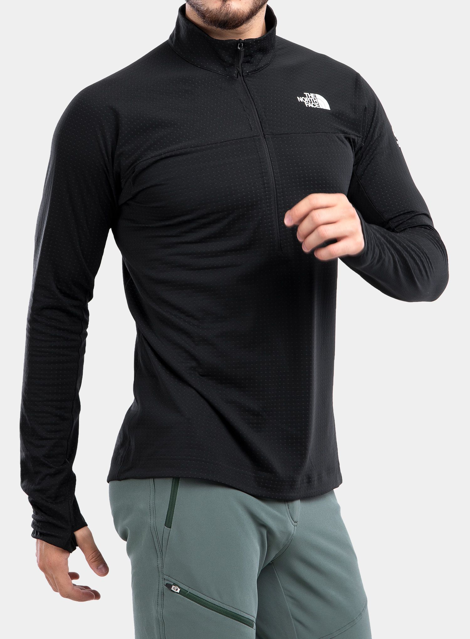 Суичър The North Face Summit Dot Fleece 1/2 Zip - black