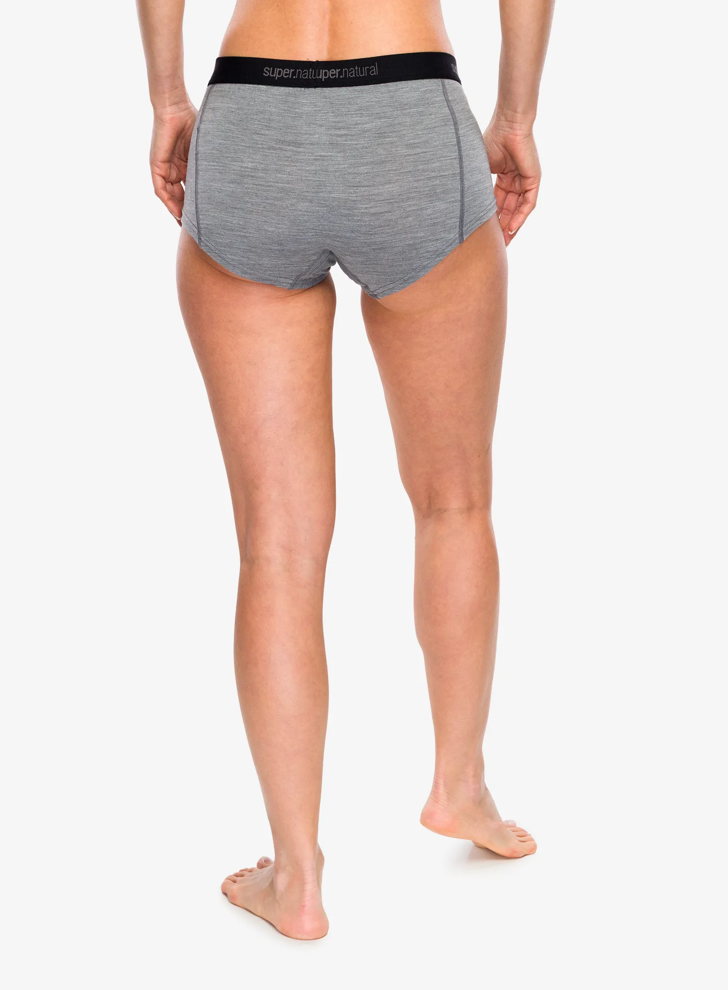 Дамски термоактивни боксерки Super.natural Tundra175 Boyfriend Hipster - cashmere grey melange