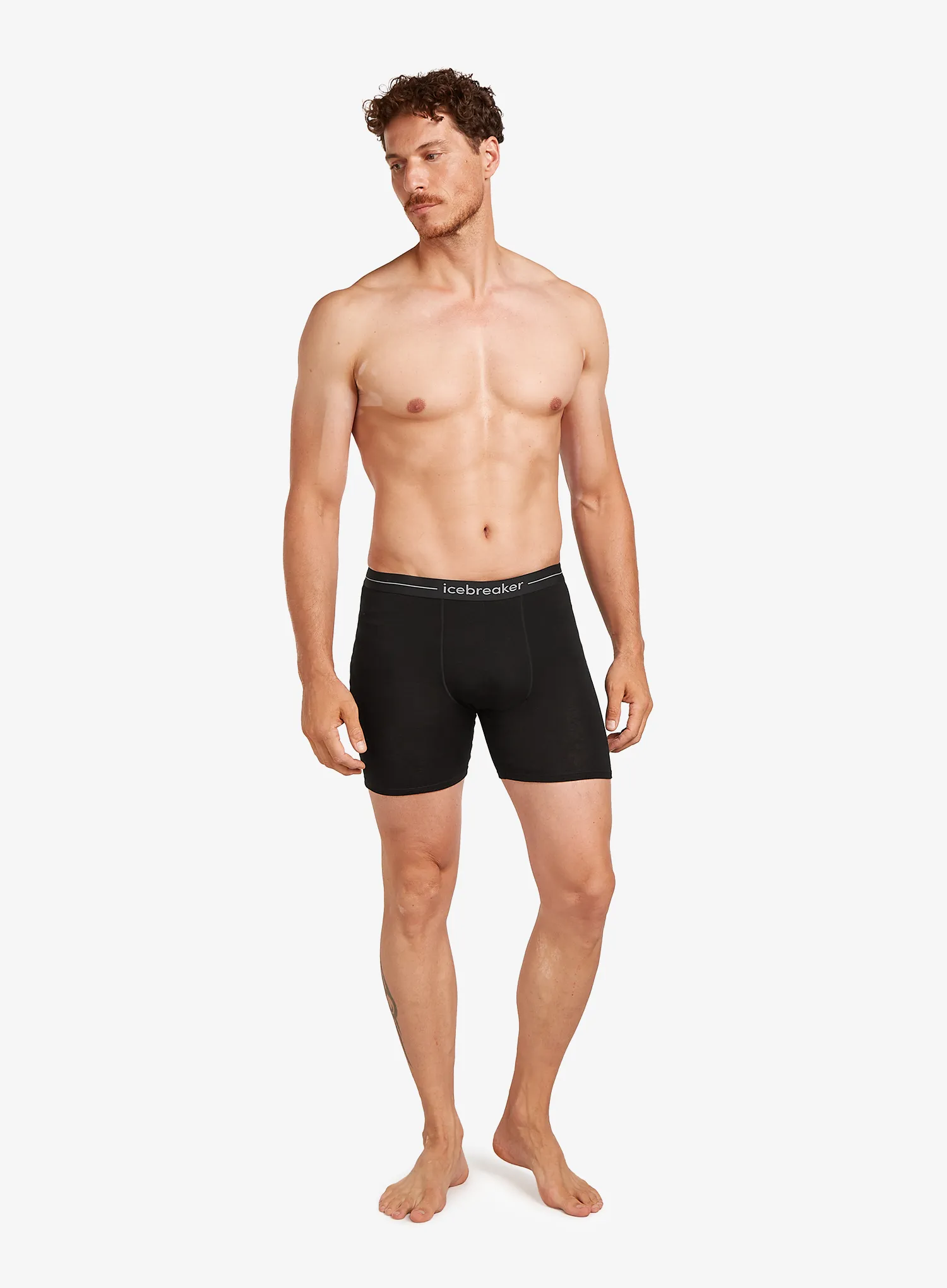 Термоактивни боксерки Icebreaker Anatomica Long Boxers - black