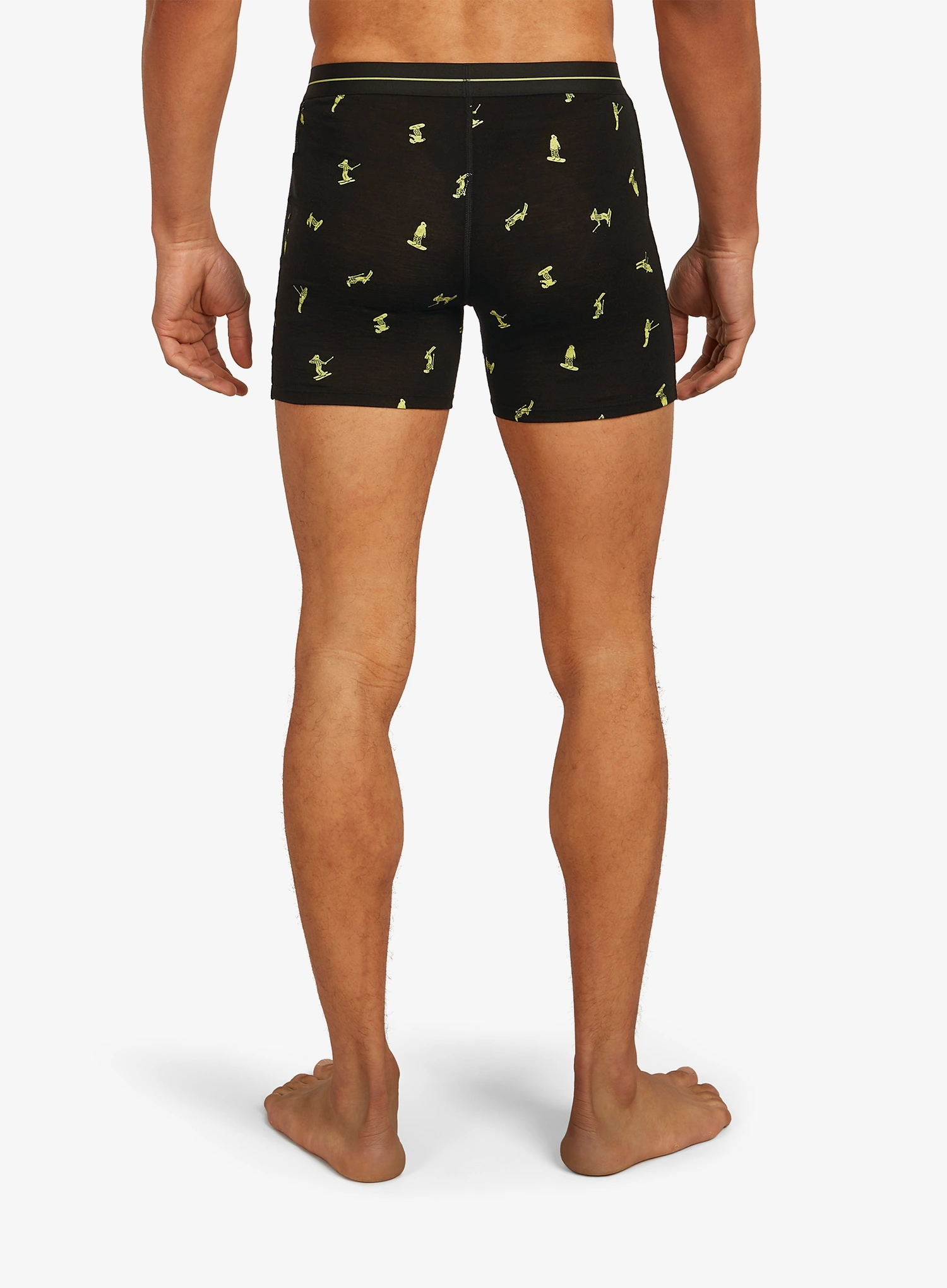 Термоактивни боксерки Icebreaker Merino 150 Anatomica Boxers Ski Day - black/peridot/aop