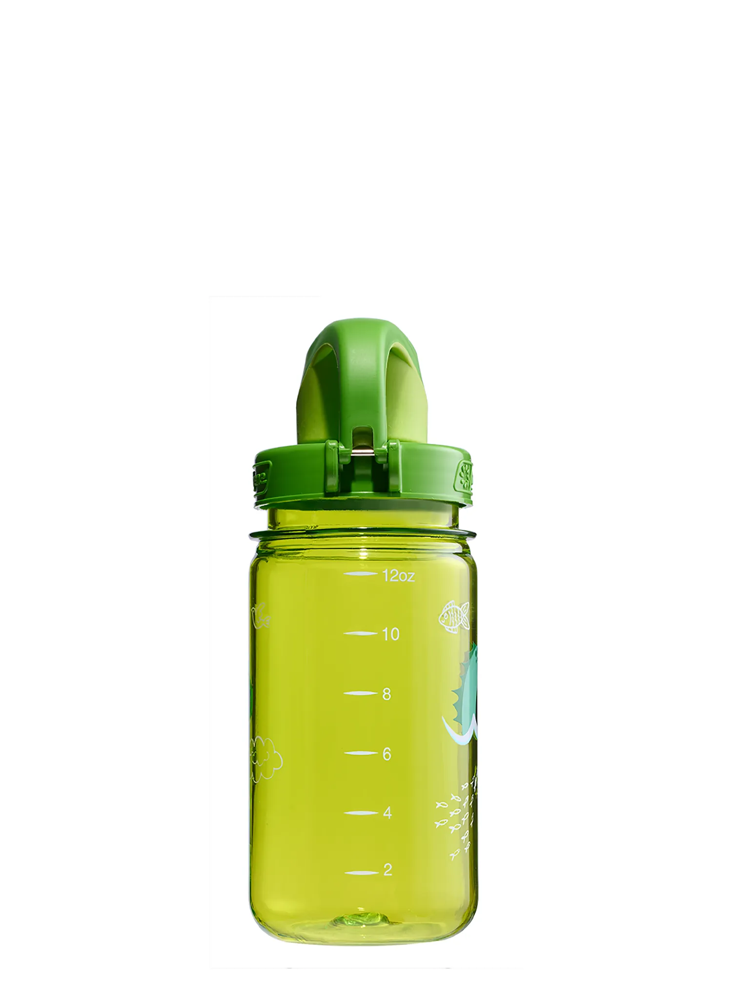 Детска бутилка за вода Nalgene On The Fly Kids 12 oz (355 ml) - green nessie
