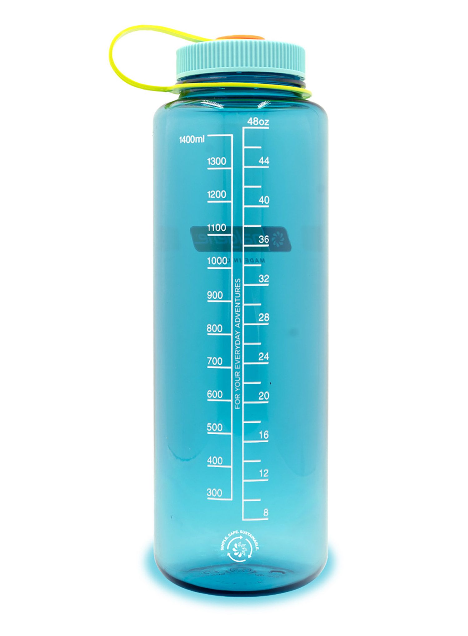 Туристическа бутилка Nalgene Silo Sustain Wide Mouth 48 oz (1420 ml) - cerulean