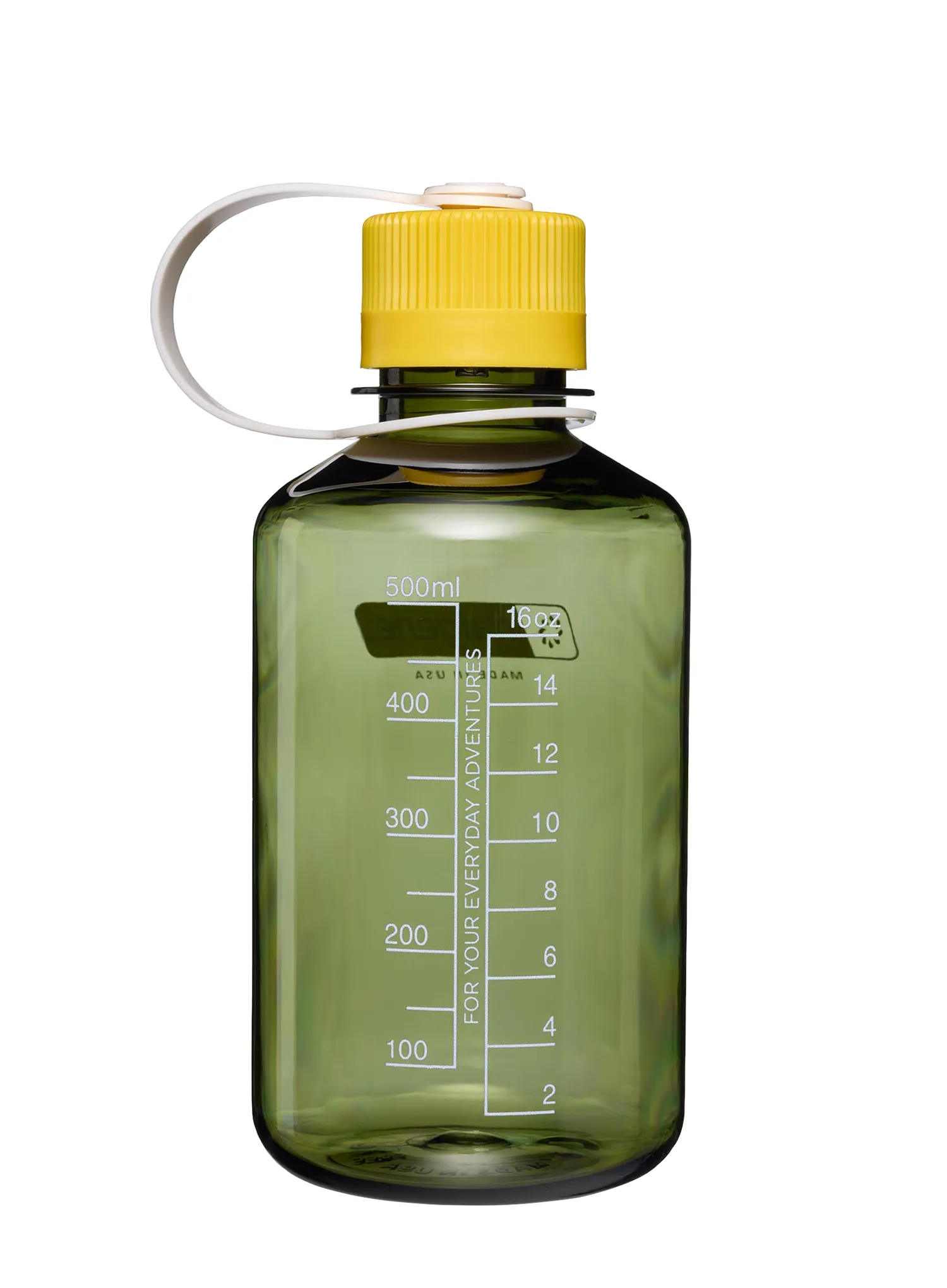 Туристическа бутилка Nalgene 16 oz Narrow Mouth Thrill and Motion (473 ml) - oil green with freesia