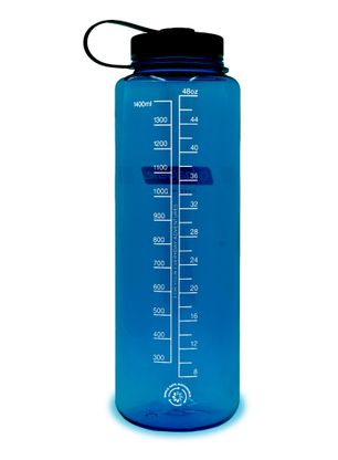 Туристическа бутилка Nalgene Silo Sustain Wide Mouth 48 oz (1420 ml) - blue/black