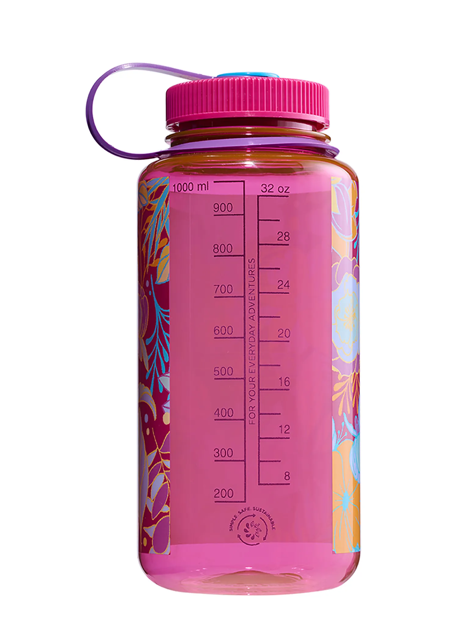 Туристическа бутилка Nalgene Sustain Wide Mouth 32 oz (946 ml) - florals