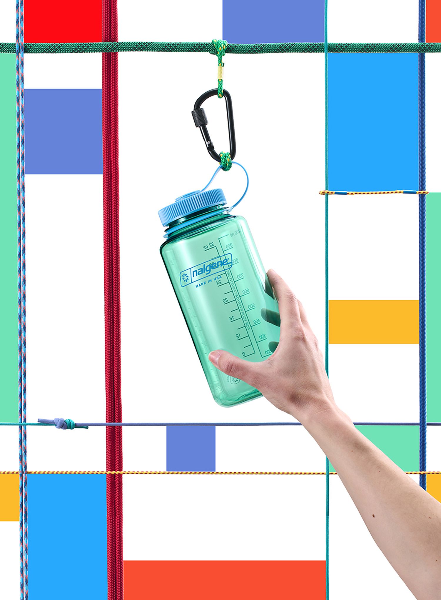 Туристическа бутилка Nalgene Sustain Wide Mouth 32 oz (946 ml) - pastel green