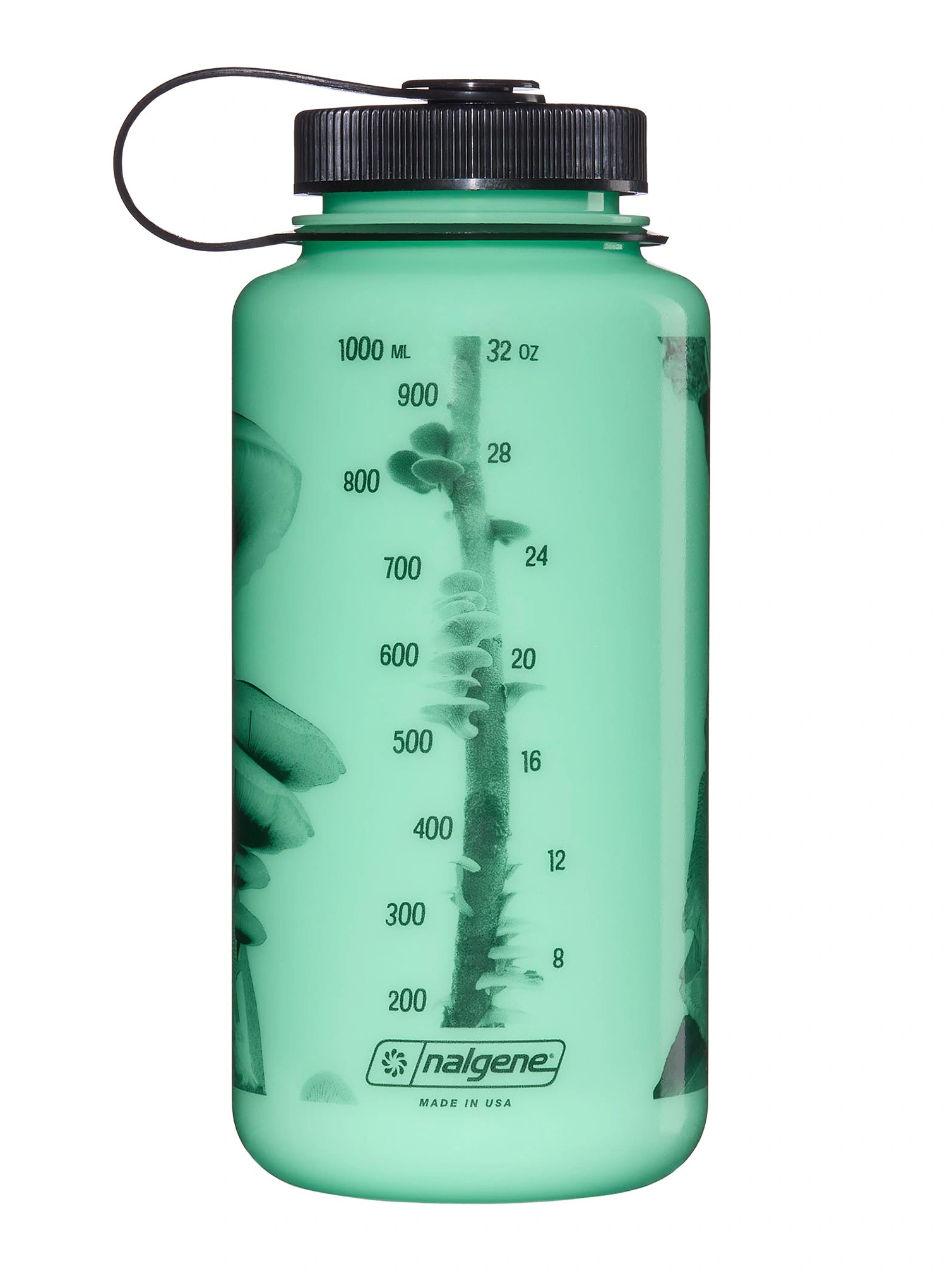 Туристическа бутилка Nalgene Wide Mouth 32 oz (946 ml) - w/black mushrooms