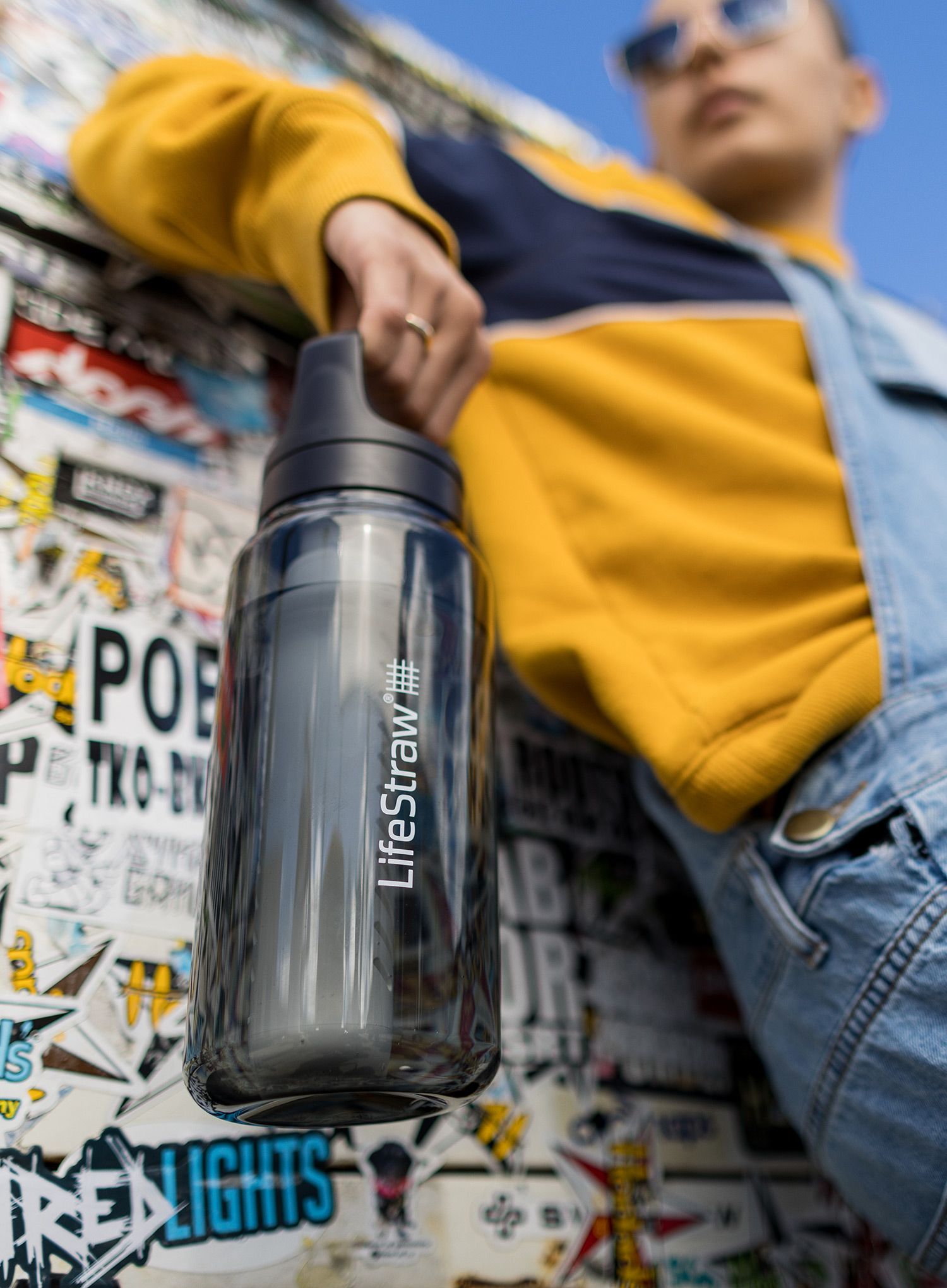 Бутилка с филтър Lifestraw Go 2.0 Water Filter 1L - nordic noir