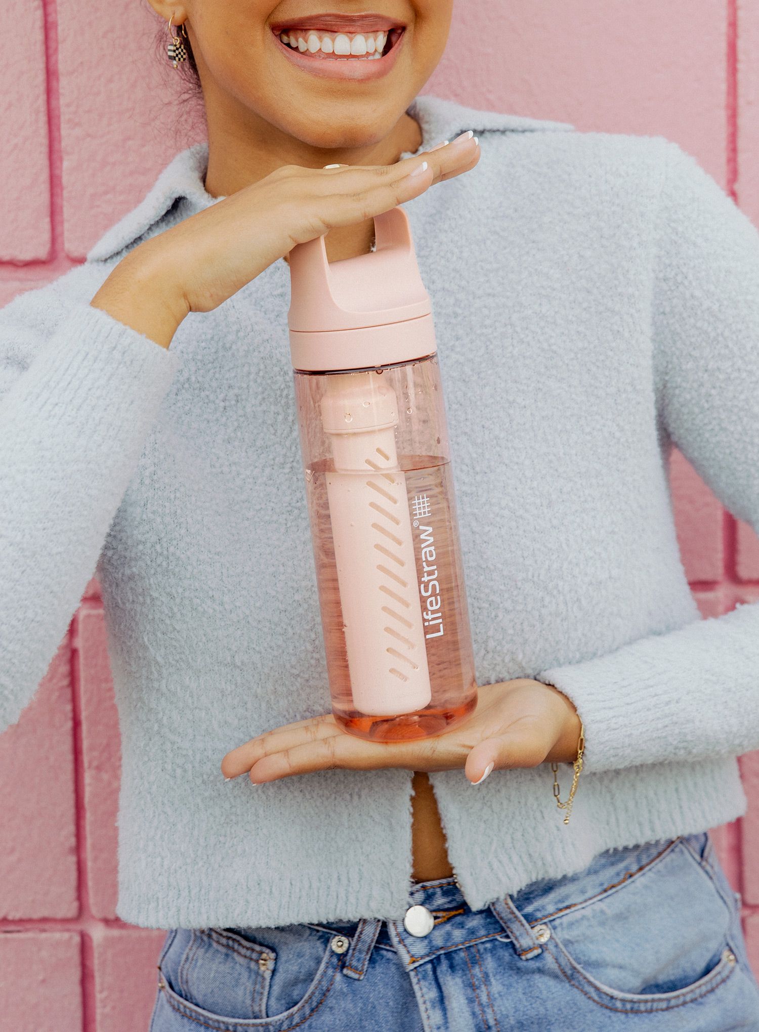 Бутилка с филтър Lifestraw Go 2.0 Water Filter 22 oz (650 ml) - cherry blossom pink