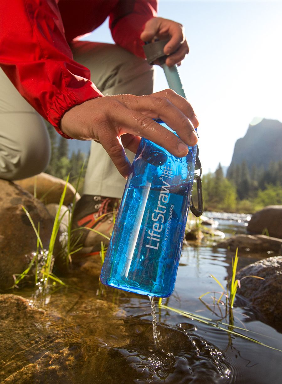 Туристическа бутилка Lifestraw Go 2-stage 22 oz (650 ml) - blue