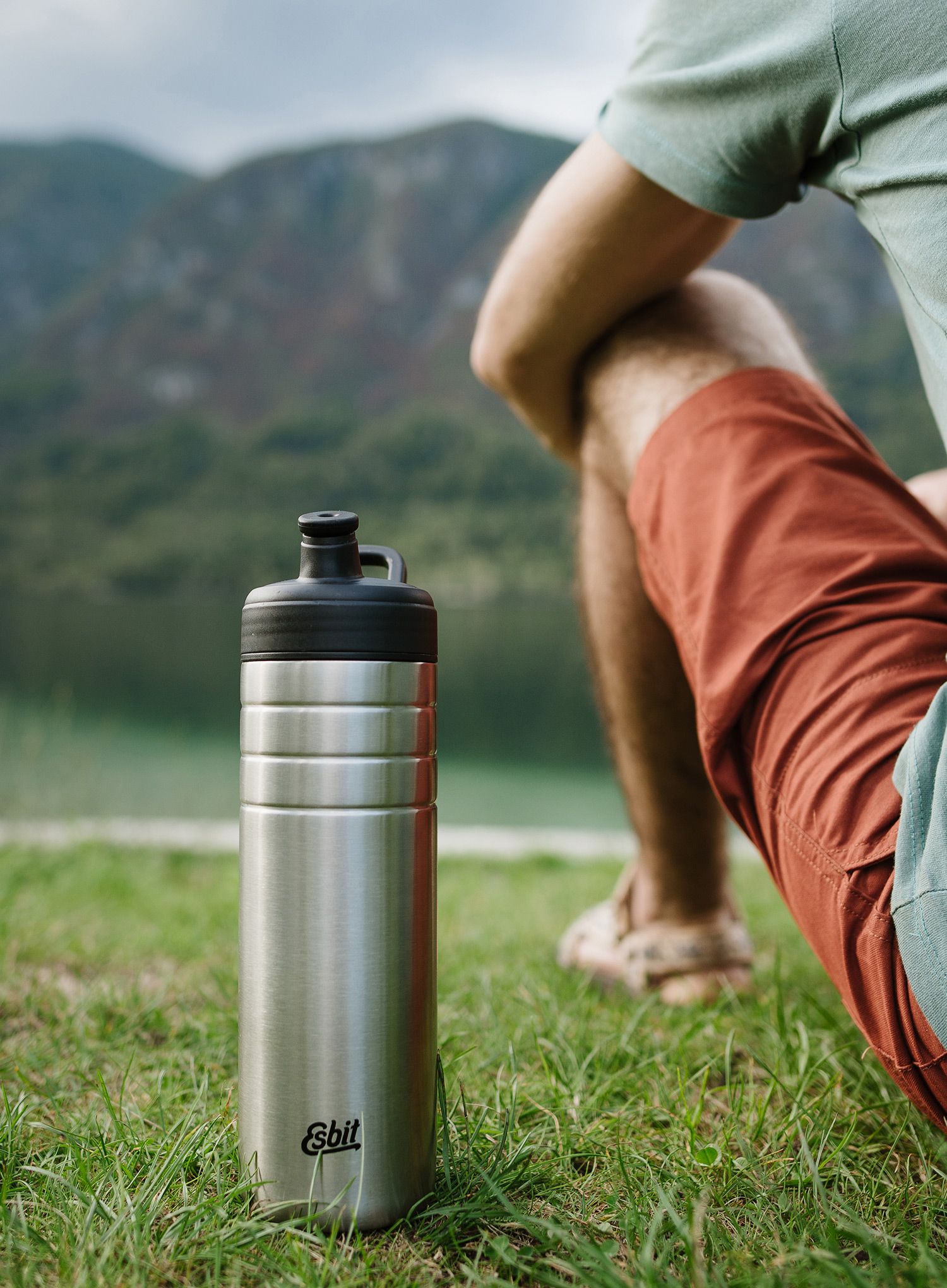 Туристическа бутилка Esbit Majoris Sports Drinking Bottle 800ml - steel