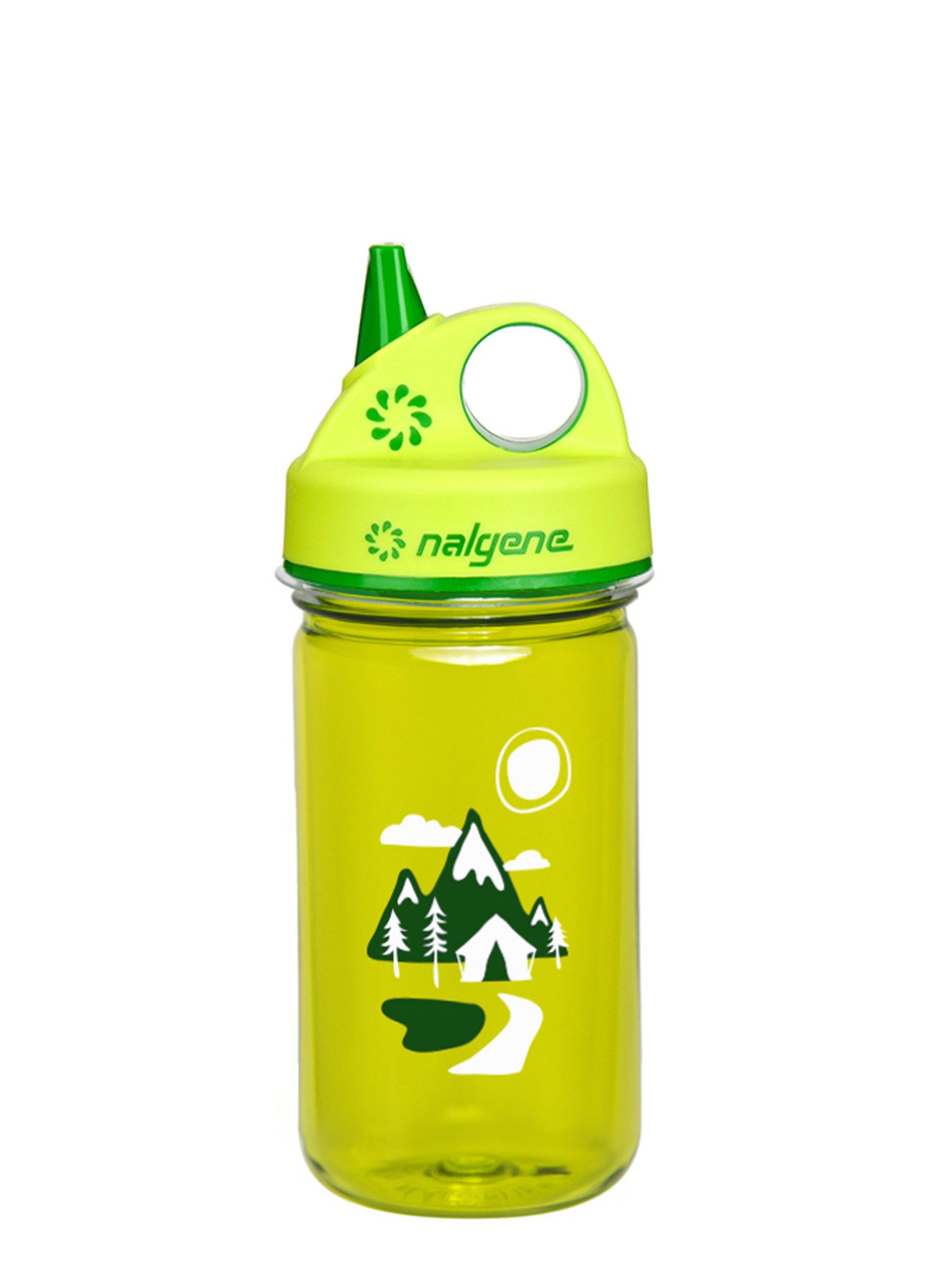 Туристическа бутилка Nalgene Grip-n-Gulp 12 oz (350 ml) - green trail