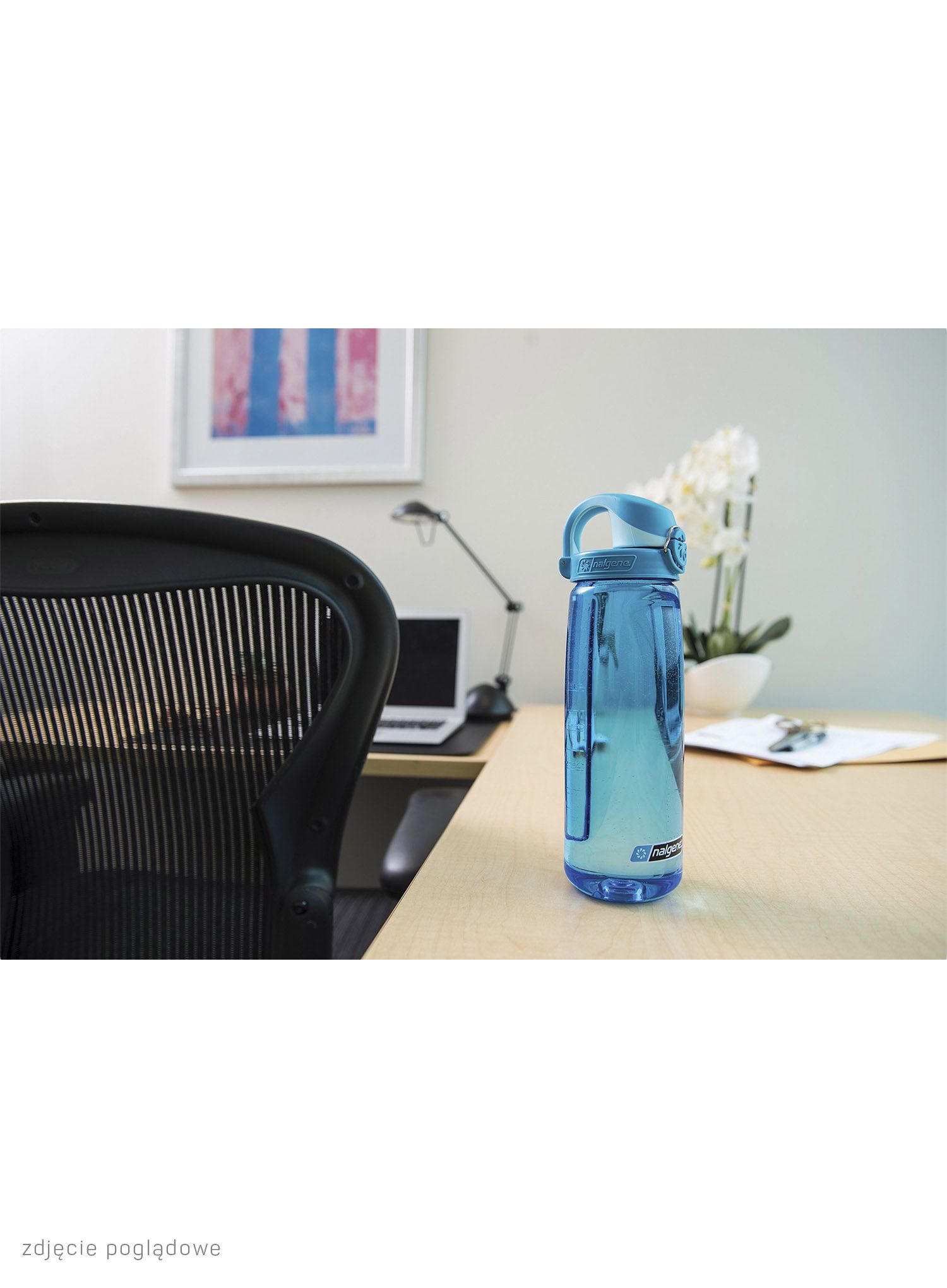 Туристическа бутилка Nalgene On The Fly 24 oz (700 ml) - glacial blue