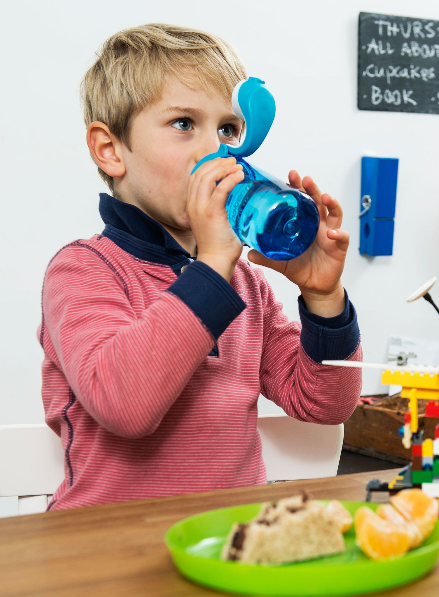 Детска бутилка за вода Nalgene On The Fly Kids 12 oz (350 ml) - blue forest