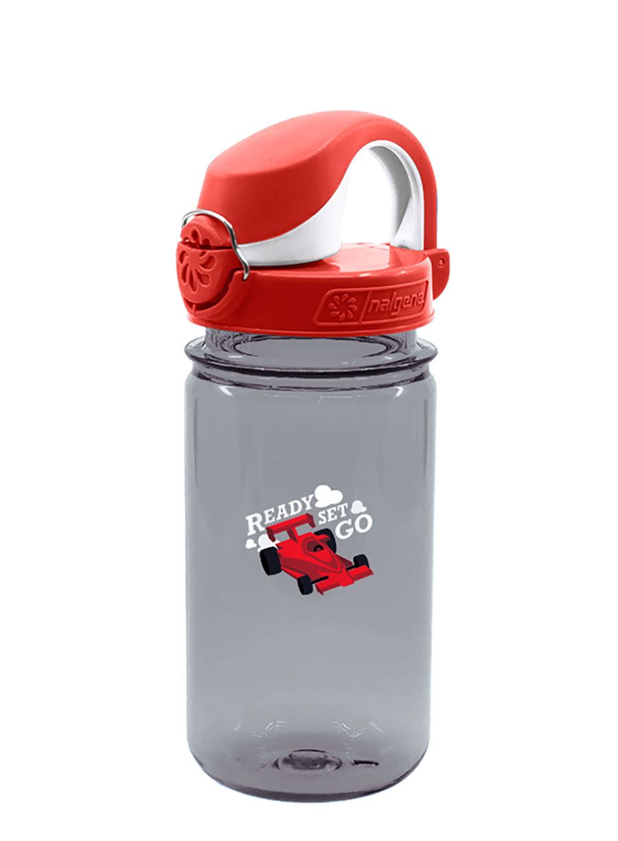 Детска бутилка за вода Nalgene On The Fly Kids 12 oz (350 ml) - gray racecar