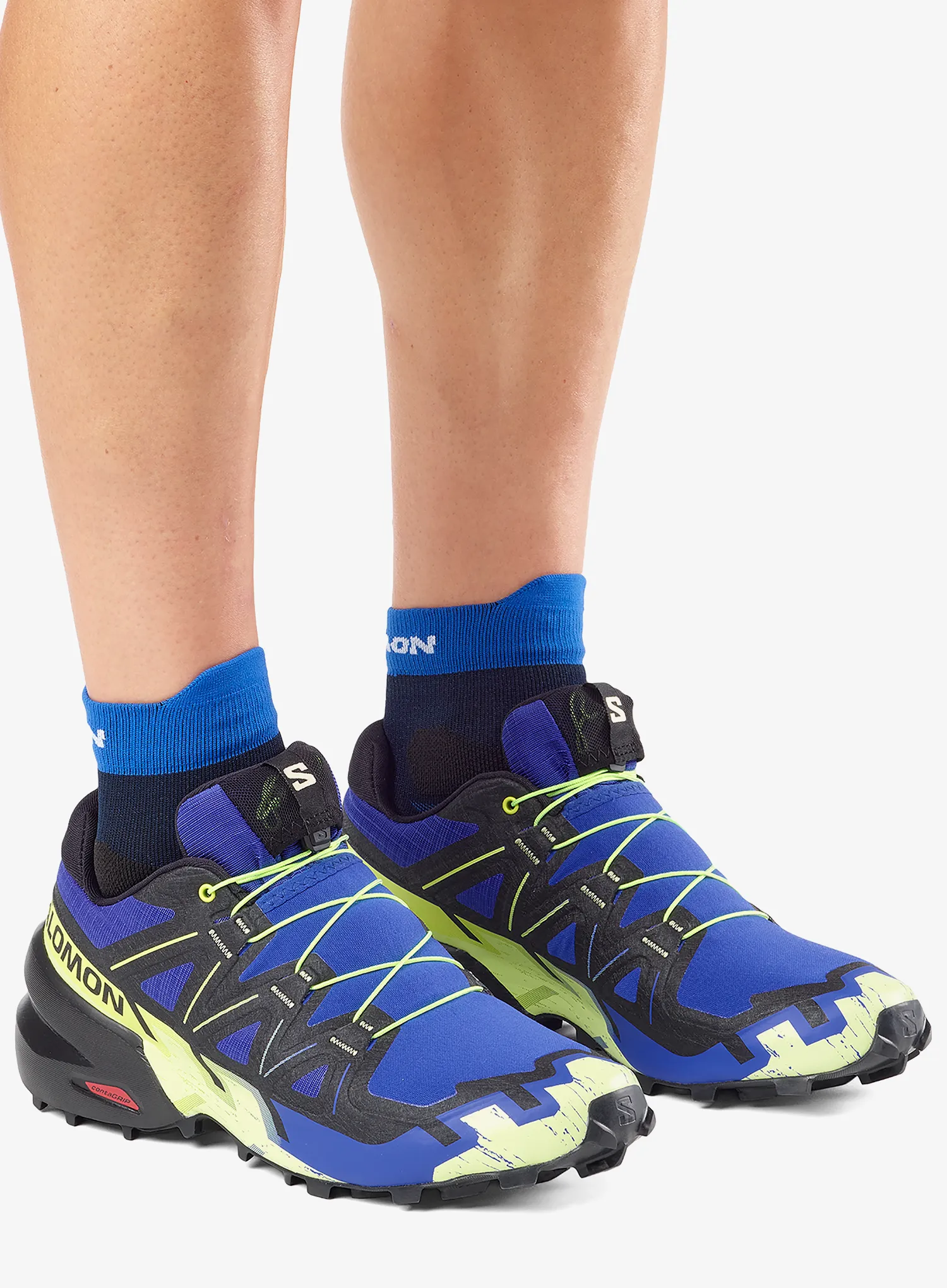 Мъжки обувки за бягане Salomon Speedcross 6 - bluing/black/acid lime