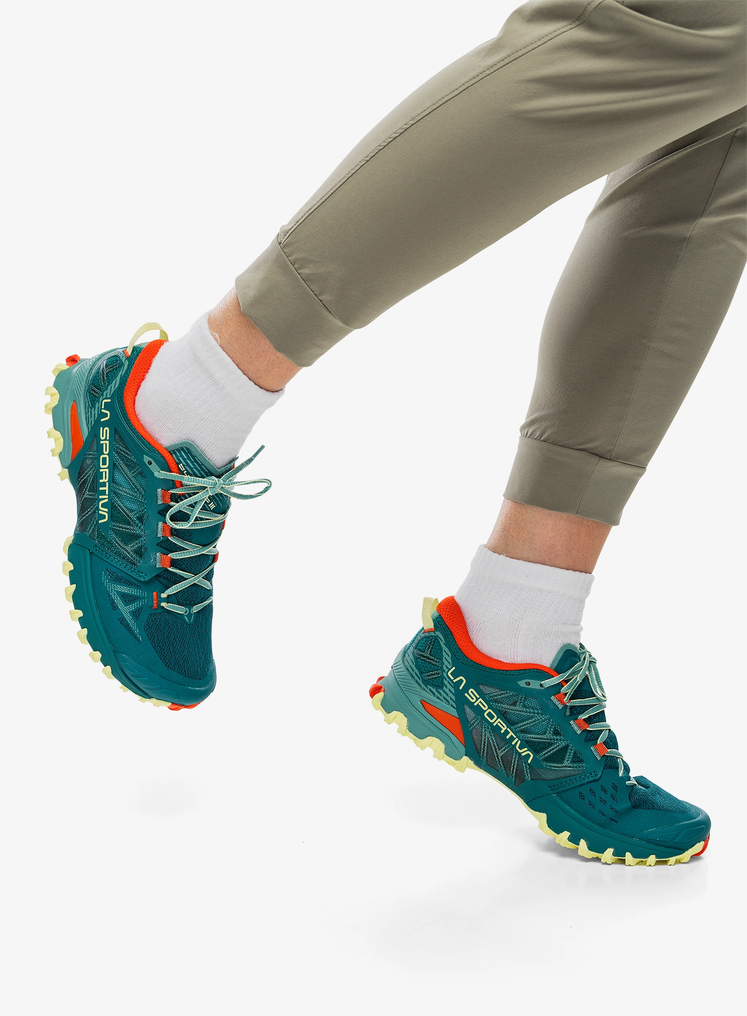 Дамски обувки за планинско бягане La Sportiva Bushido III - everglade/zest