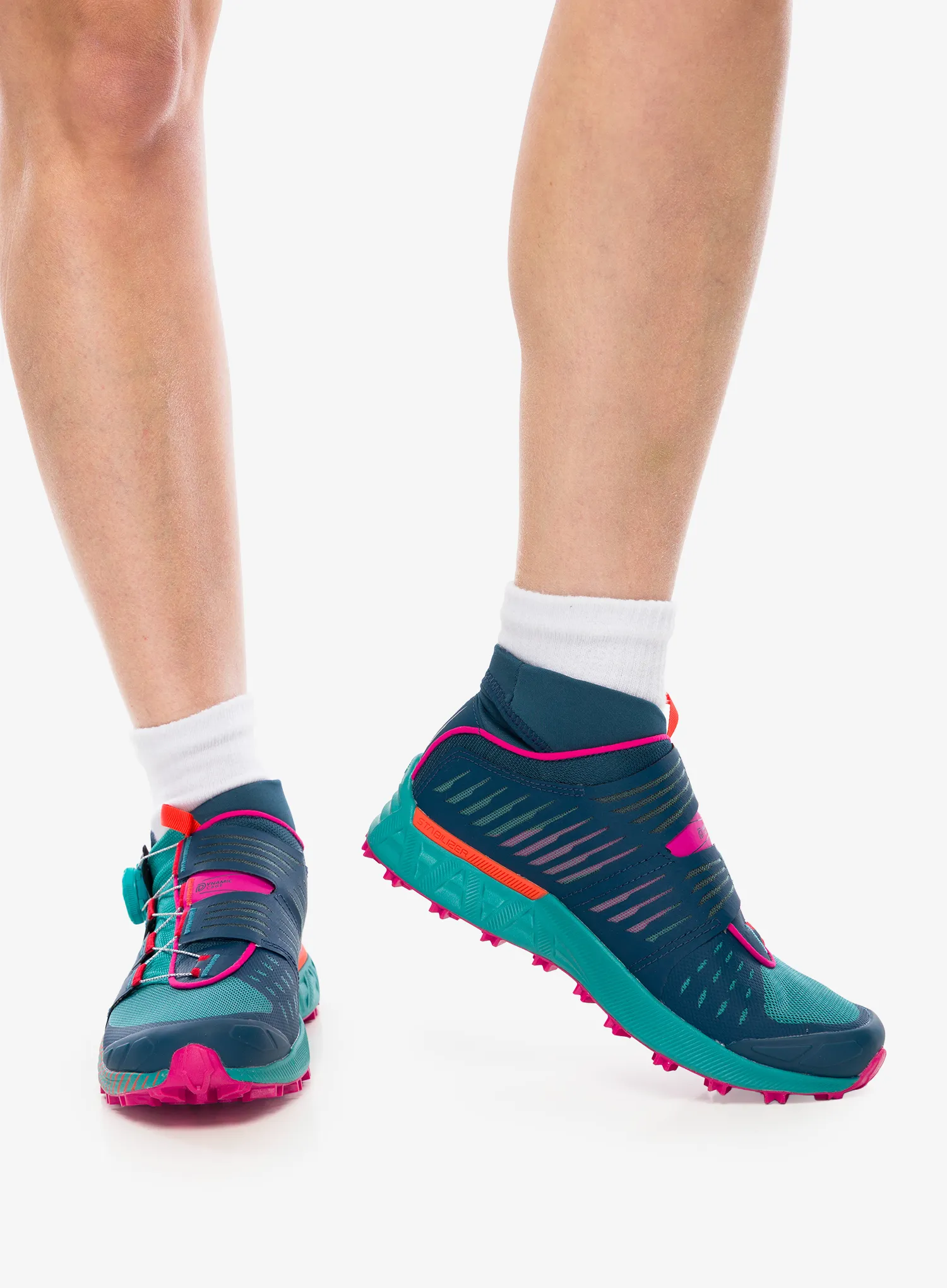 Дамски обувки за планинско бягане La Sportiva Cyklon - storm blue/cherry tomato