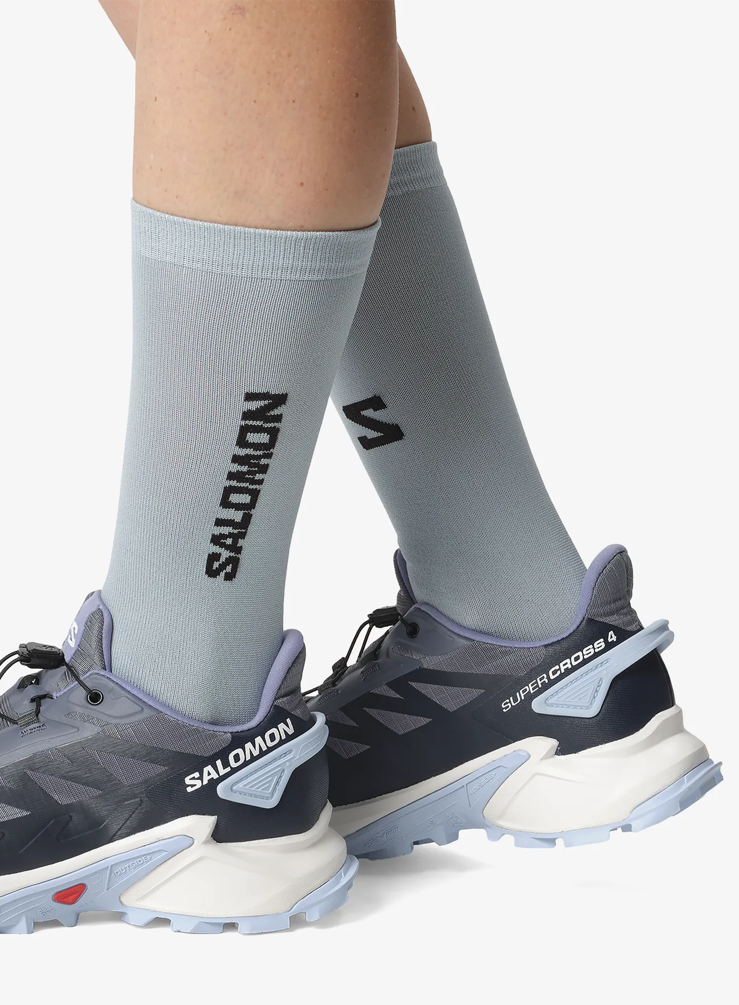 Дамски обувки за планинско бягане Salomon Supercross 4 - grisaille/white/cashmere