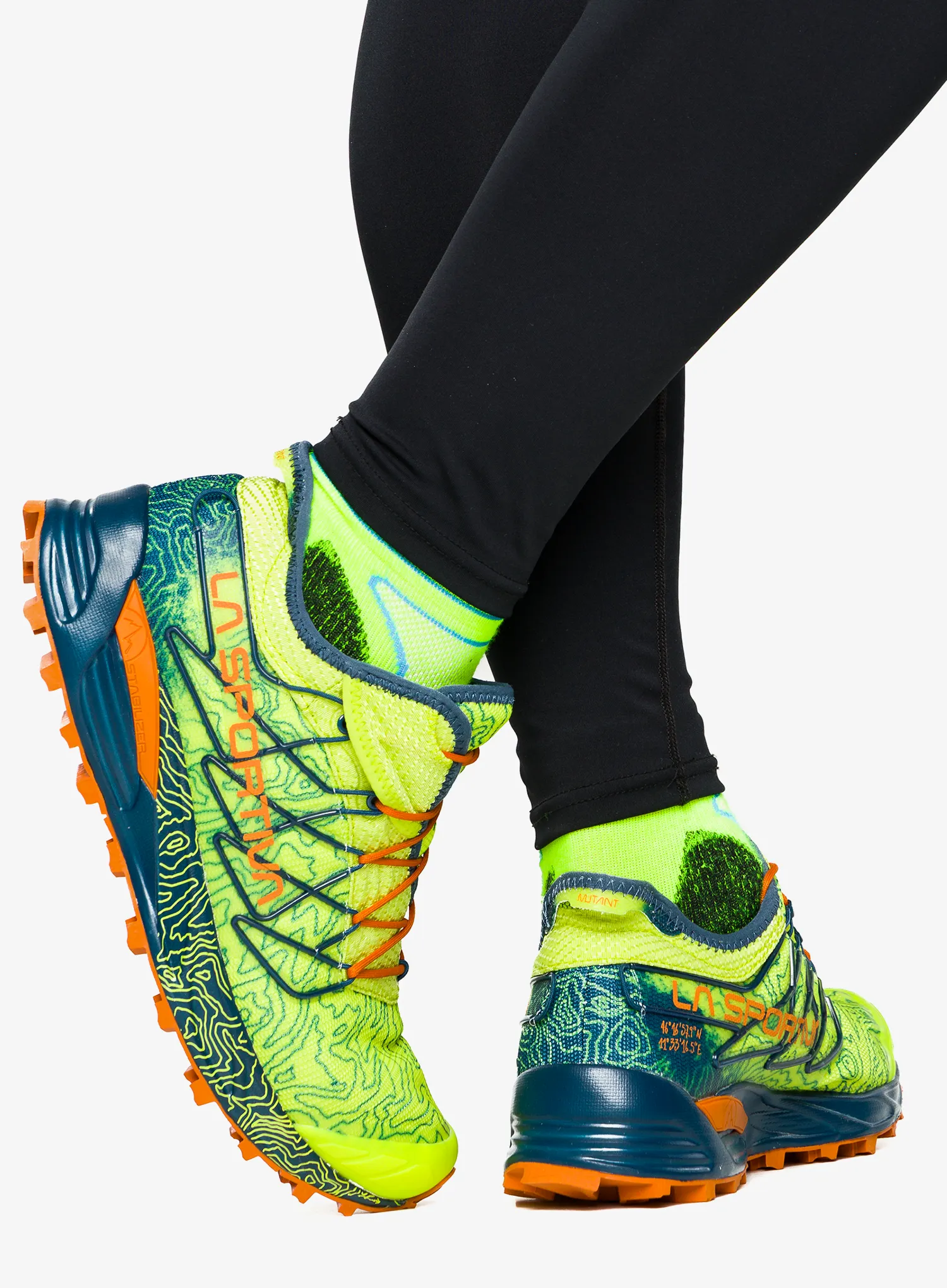 Обувки за планинско бягане La Sportiva Mutant - lime punch/storm blue