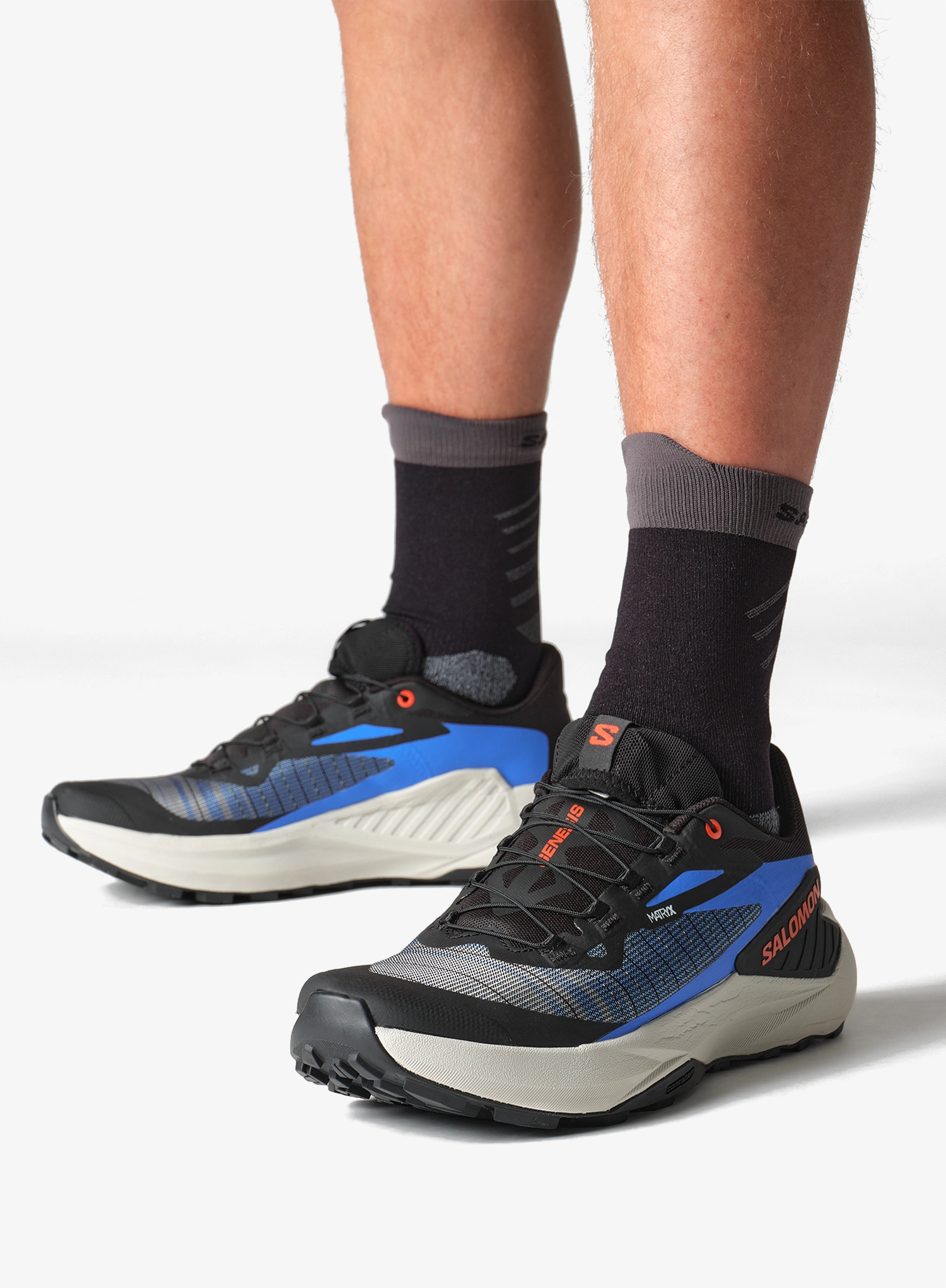 Обувки за планинско бягане Salomon Genesis - black/french blue/chert