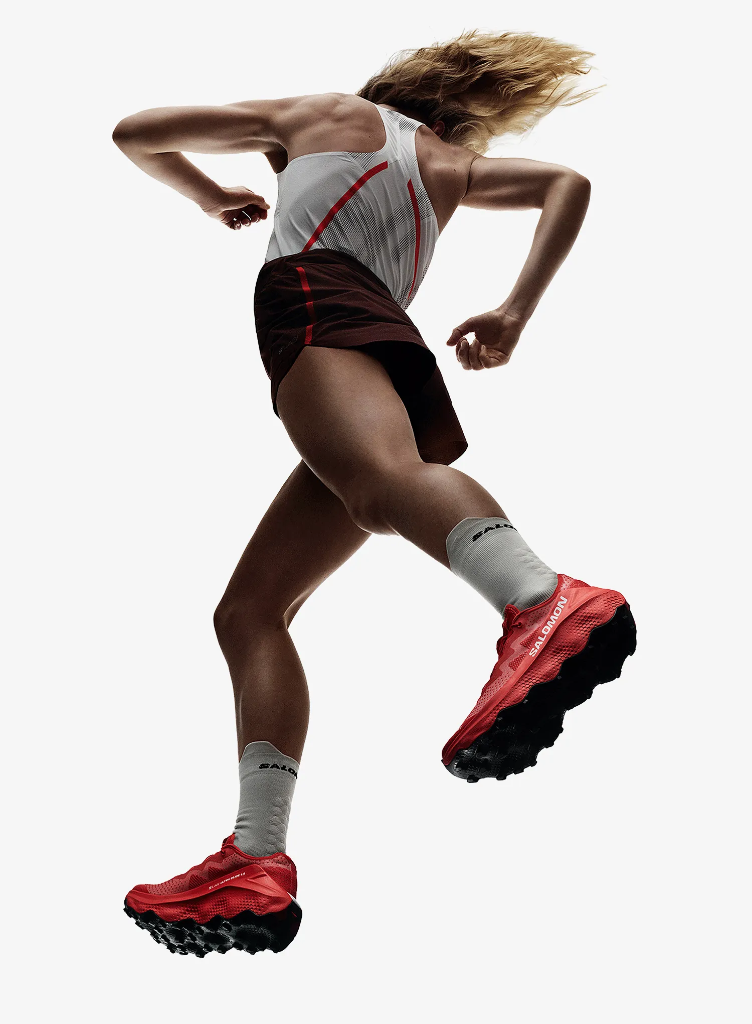Обувки за планинско бягане Salomon S/Lab Ultra Glide 1.5 - fiery red/red/white
