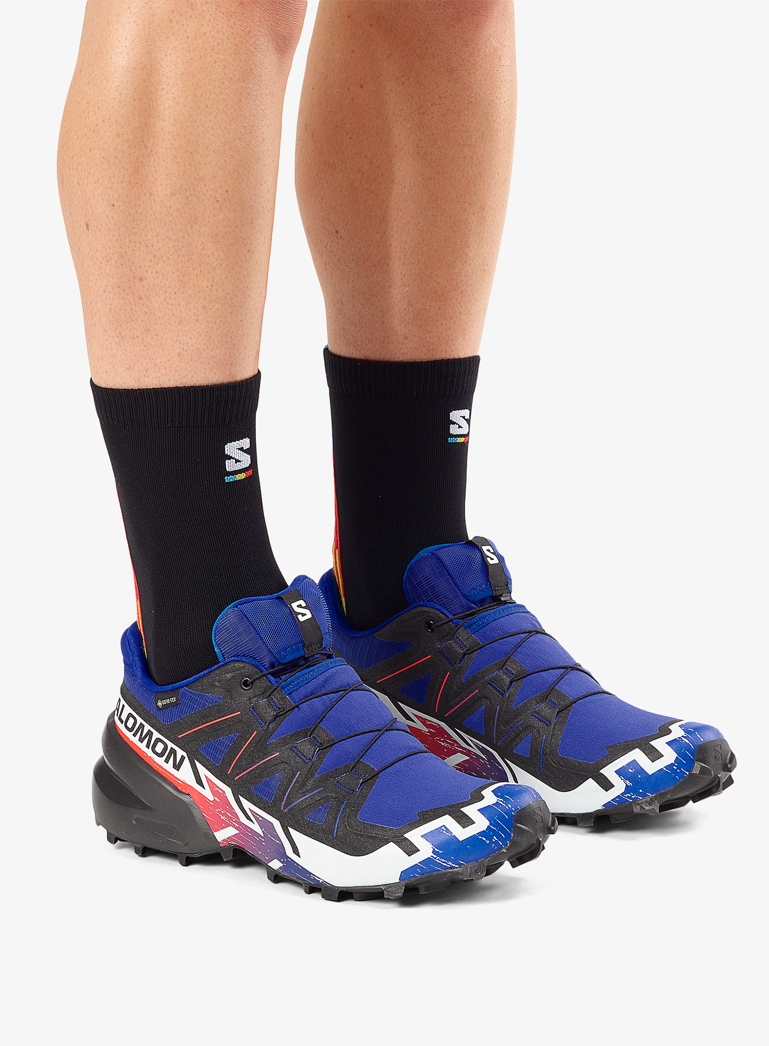 Обувки за планинско бягане Salomon Speedcross 6 GTX Equipe - surf/red/white
