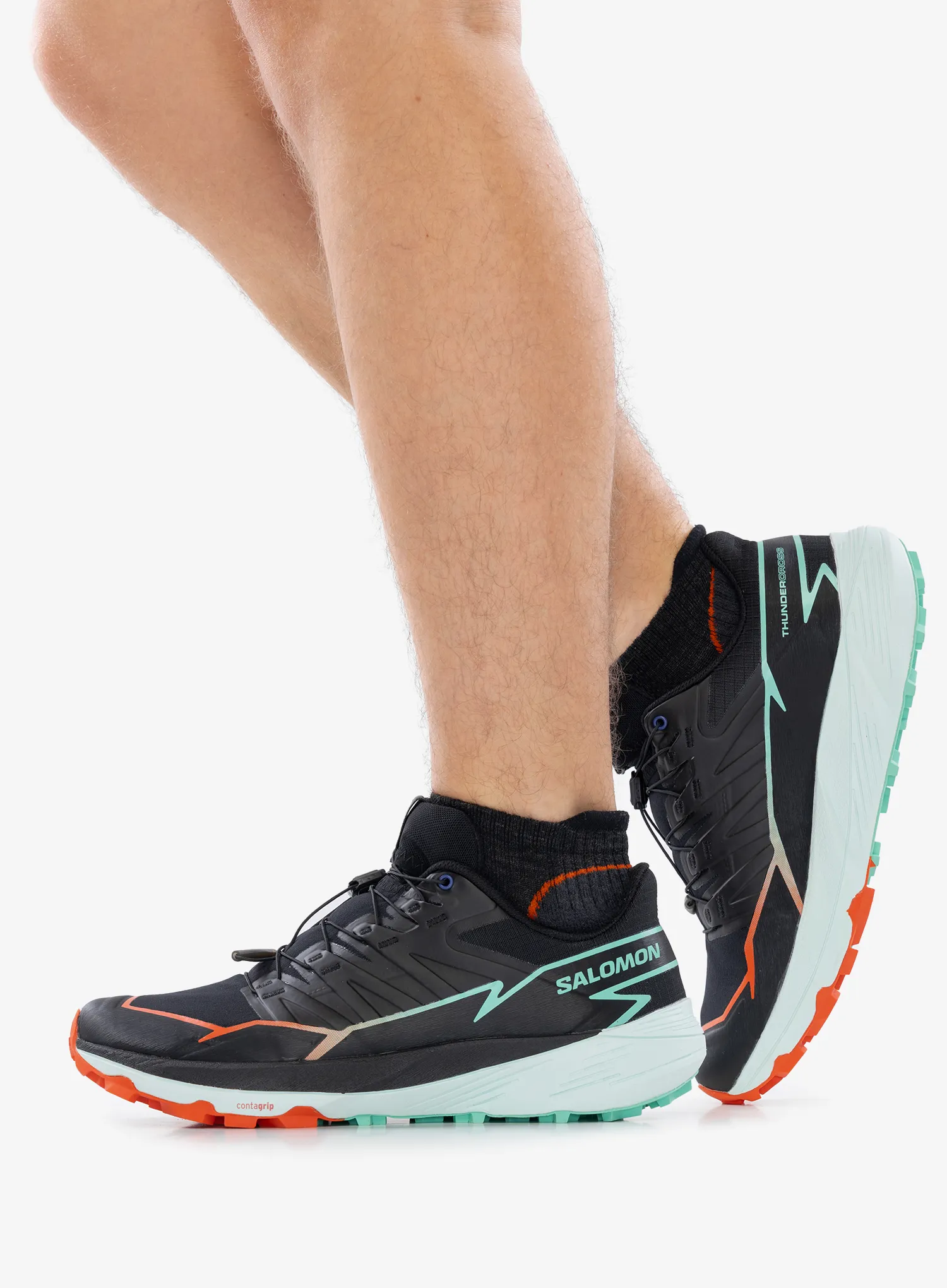 Обувки за планинско бягане Salomon Thundercross - black/cherry/green