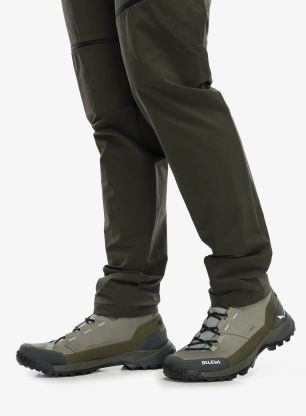 Трекинг обувки Salewa Puez Leather Mid Ptx - shadow/dark olive